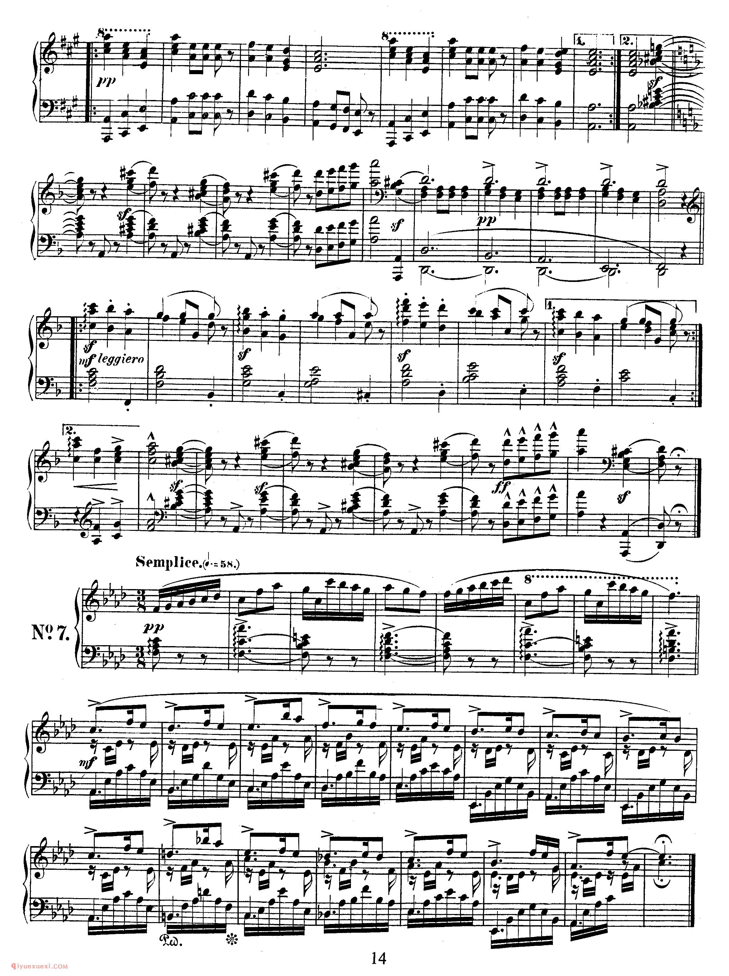 Schumann - Papillons (Butterflies), Op.2_舒曼钢琴谱