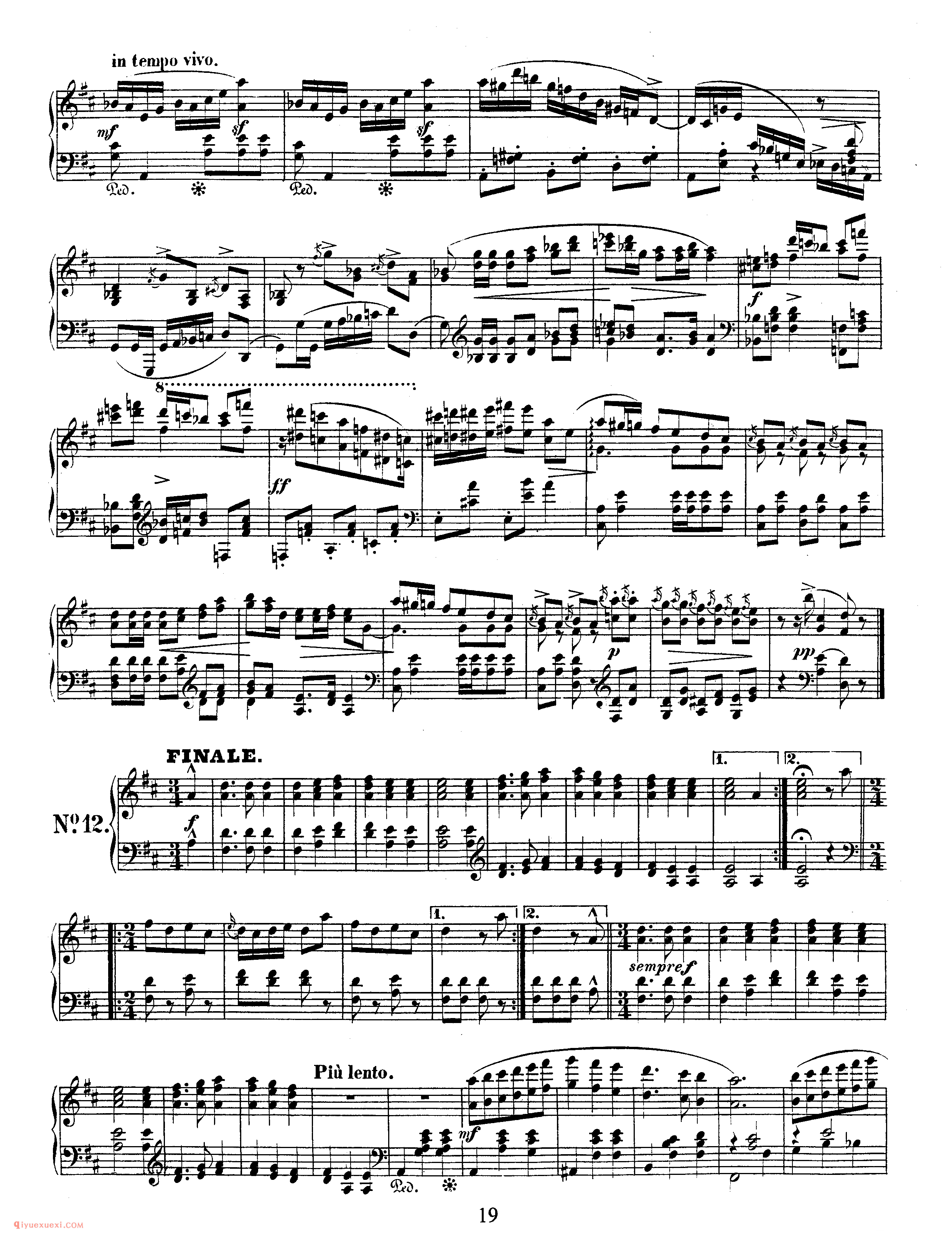 Schumann - Papillons (Butterflies), Op.2_舒曼钢琴谱