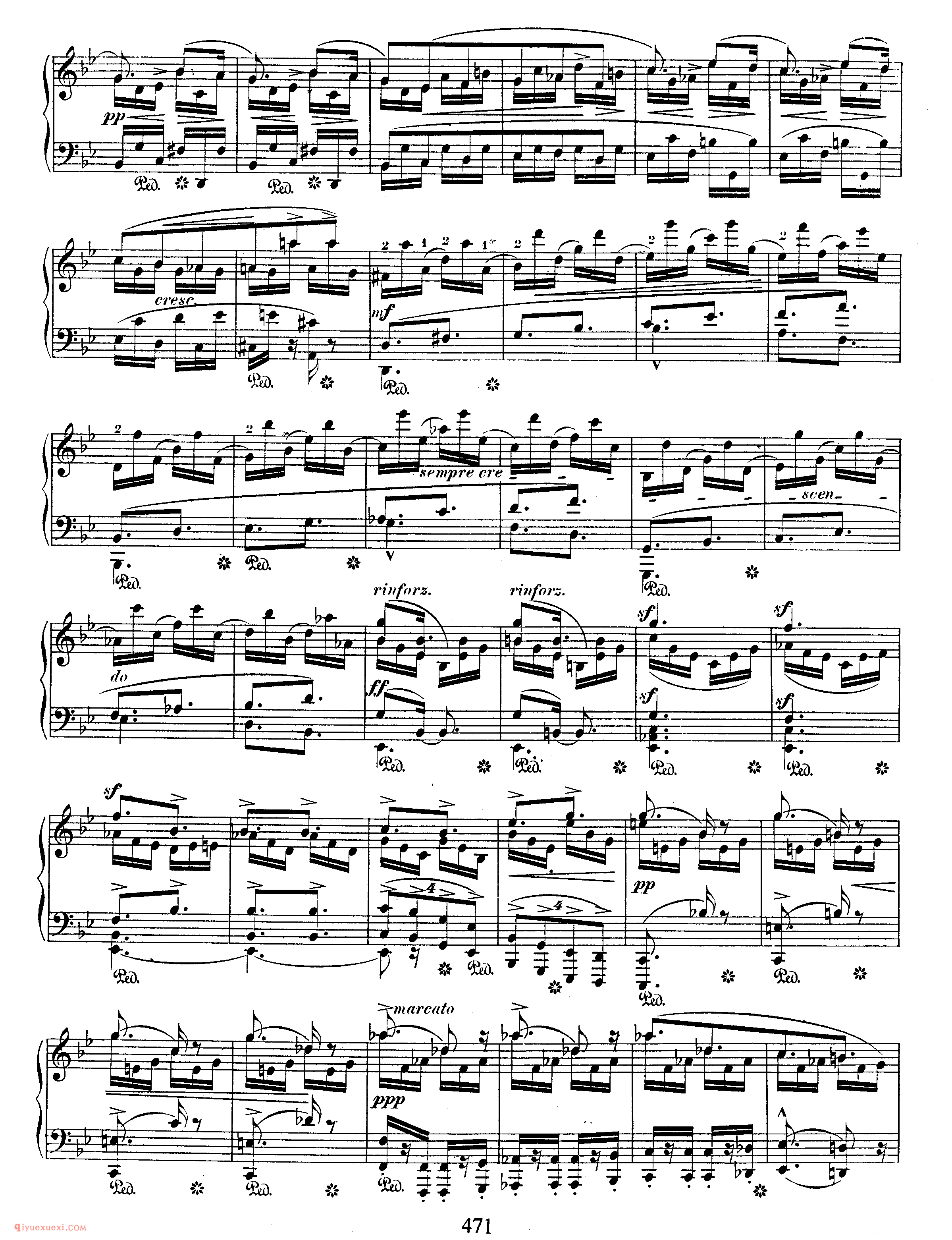 Schumann - Presto (originally intended for Sonata No.2 in G Minor)_舒曼钢琴谱