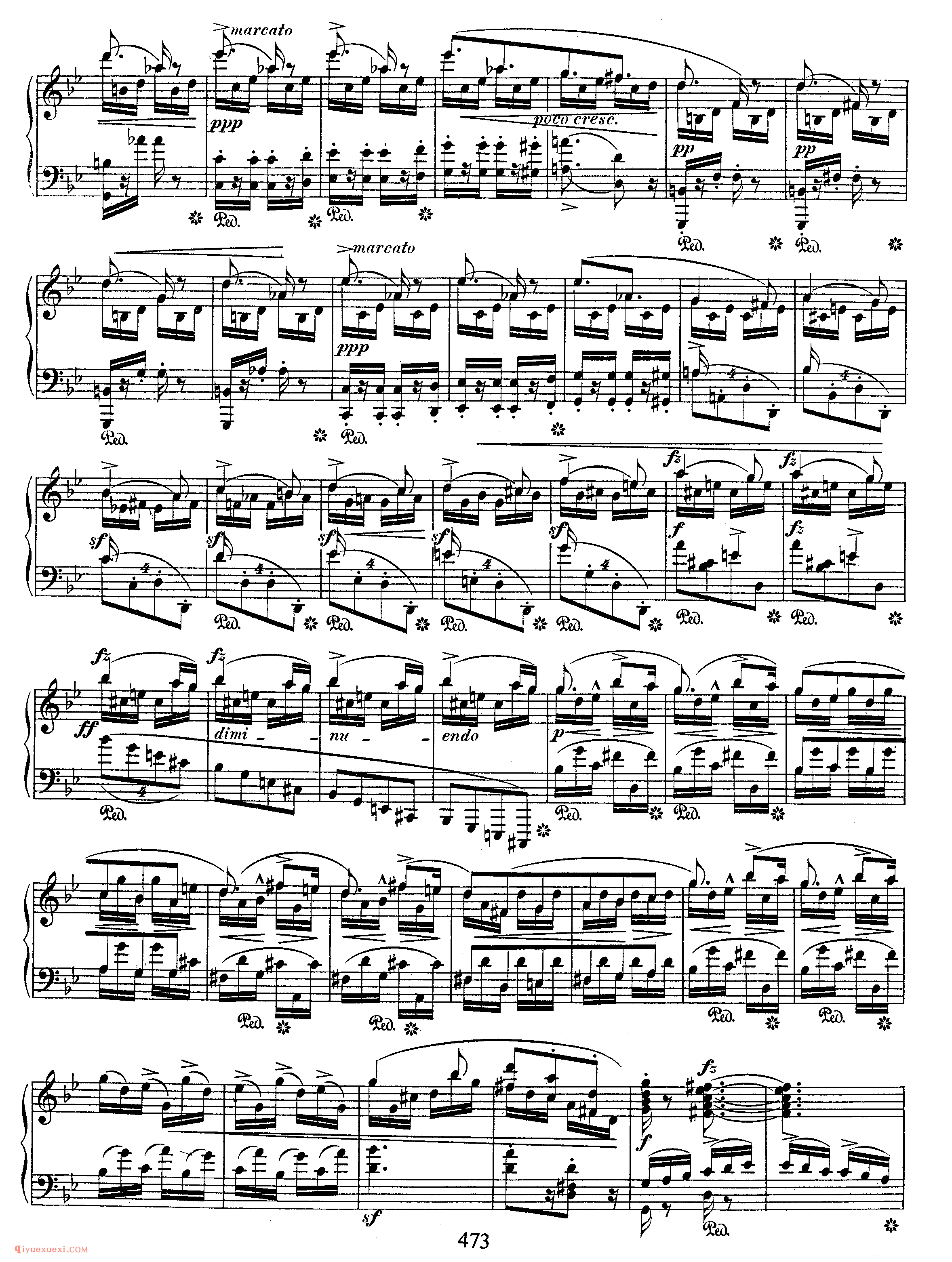 Schumann - Presto (originally intended for Sonata No.2 in G Minor)_舒曼钢琴谱