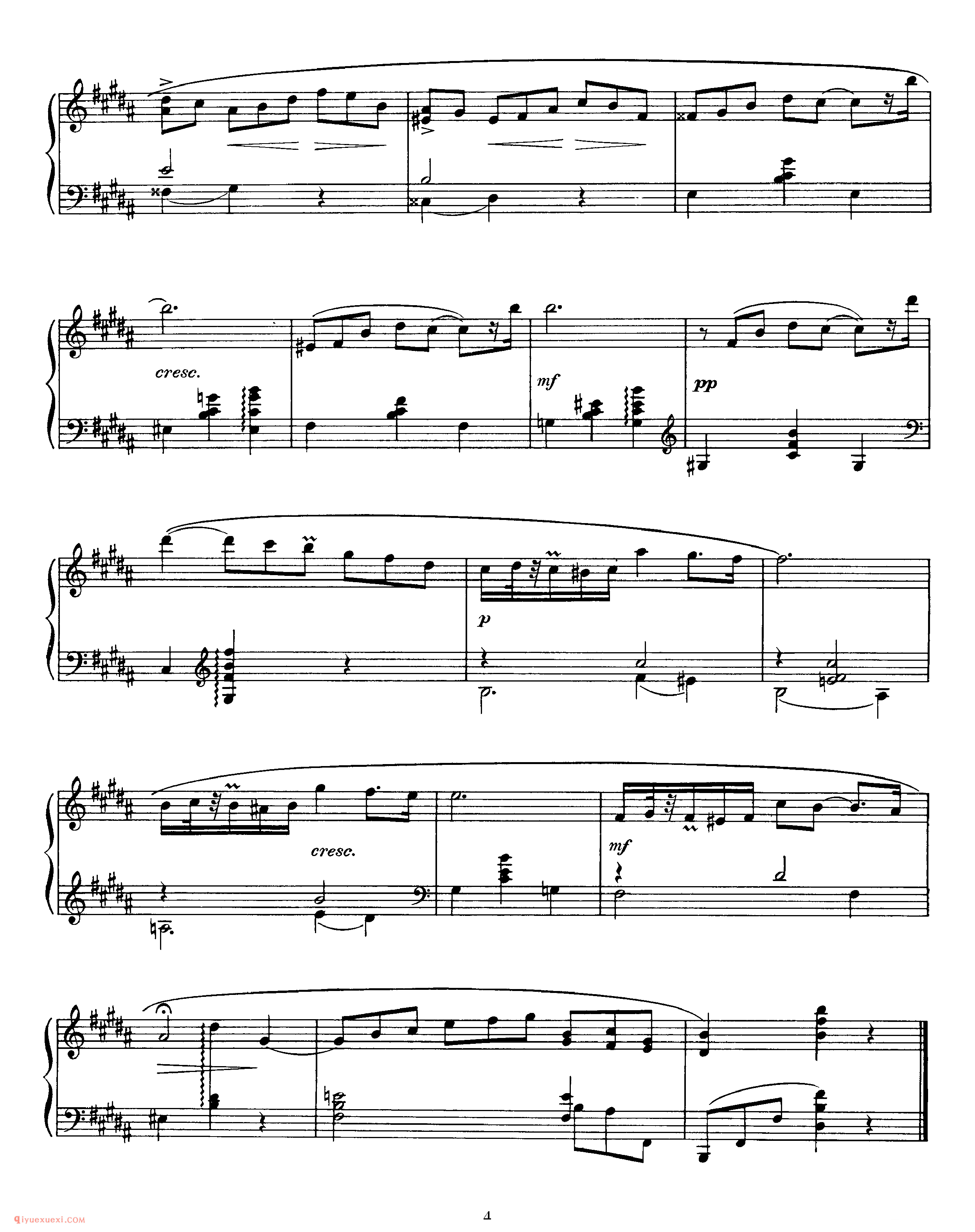 斯克里亚宾《四首前奏曲》作品22_斯克里亚宾钢琴谱