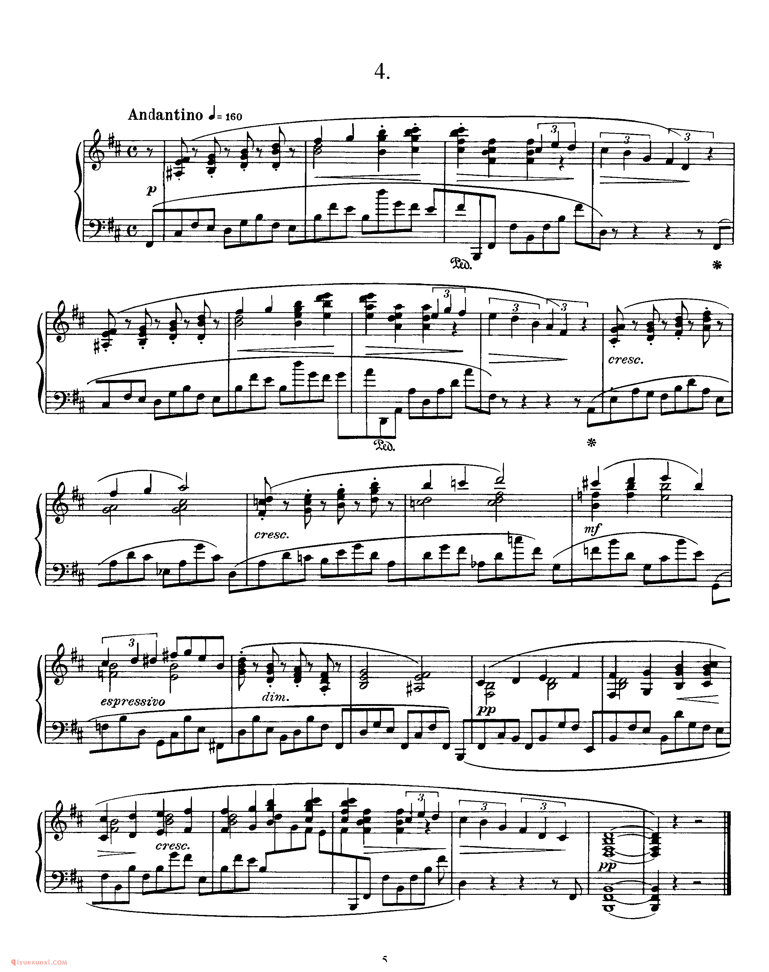 斯克里亚宾《四首前奏曲》作品22_斯克里亚宾钢琴谱