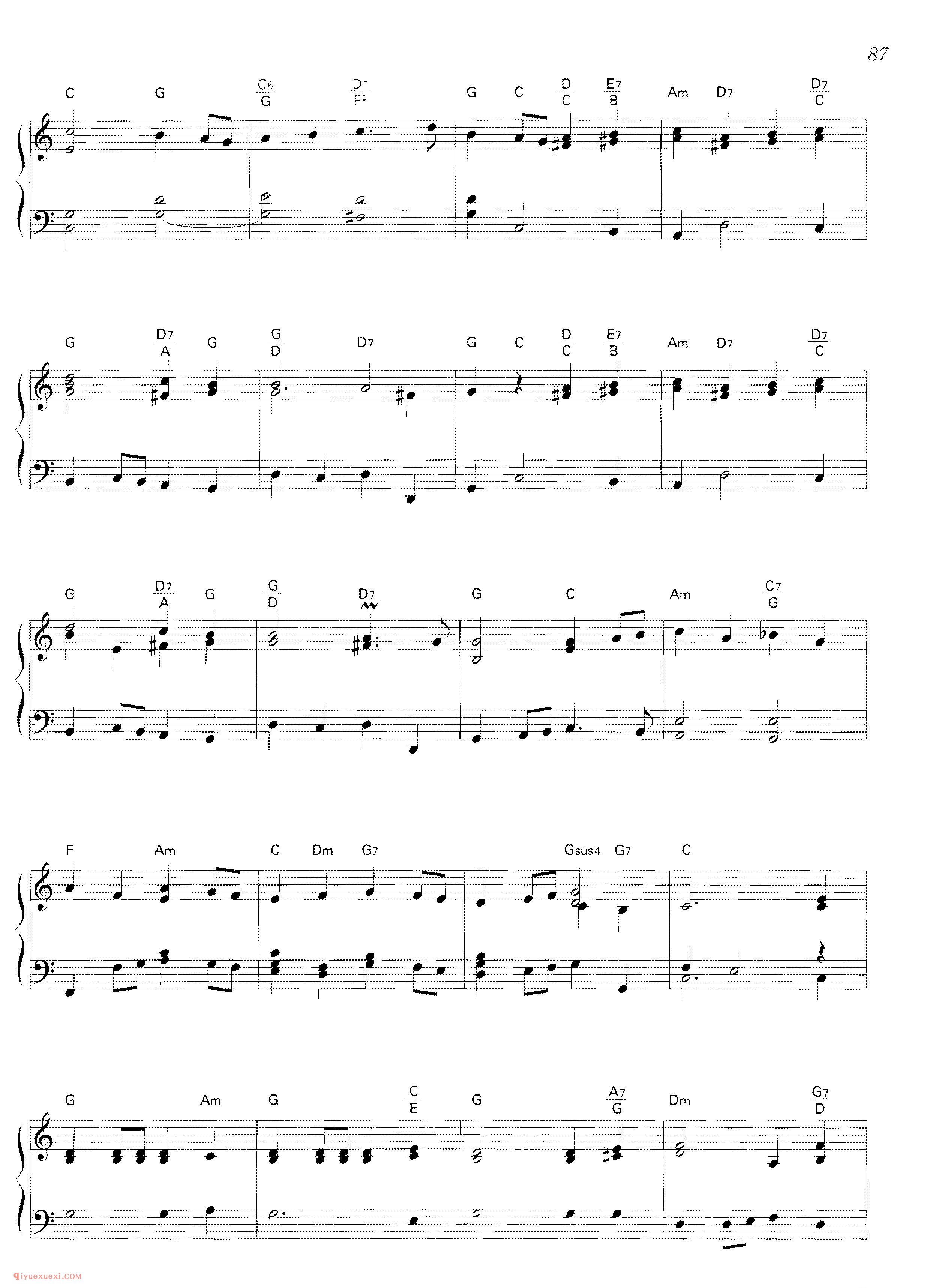 Gloria Messe de Minuit à 4 voix, flutes et violons pour Noel H9_圣诞钢琴独奏乐谱