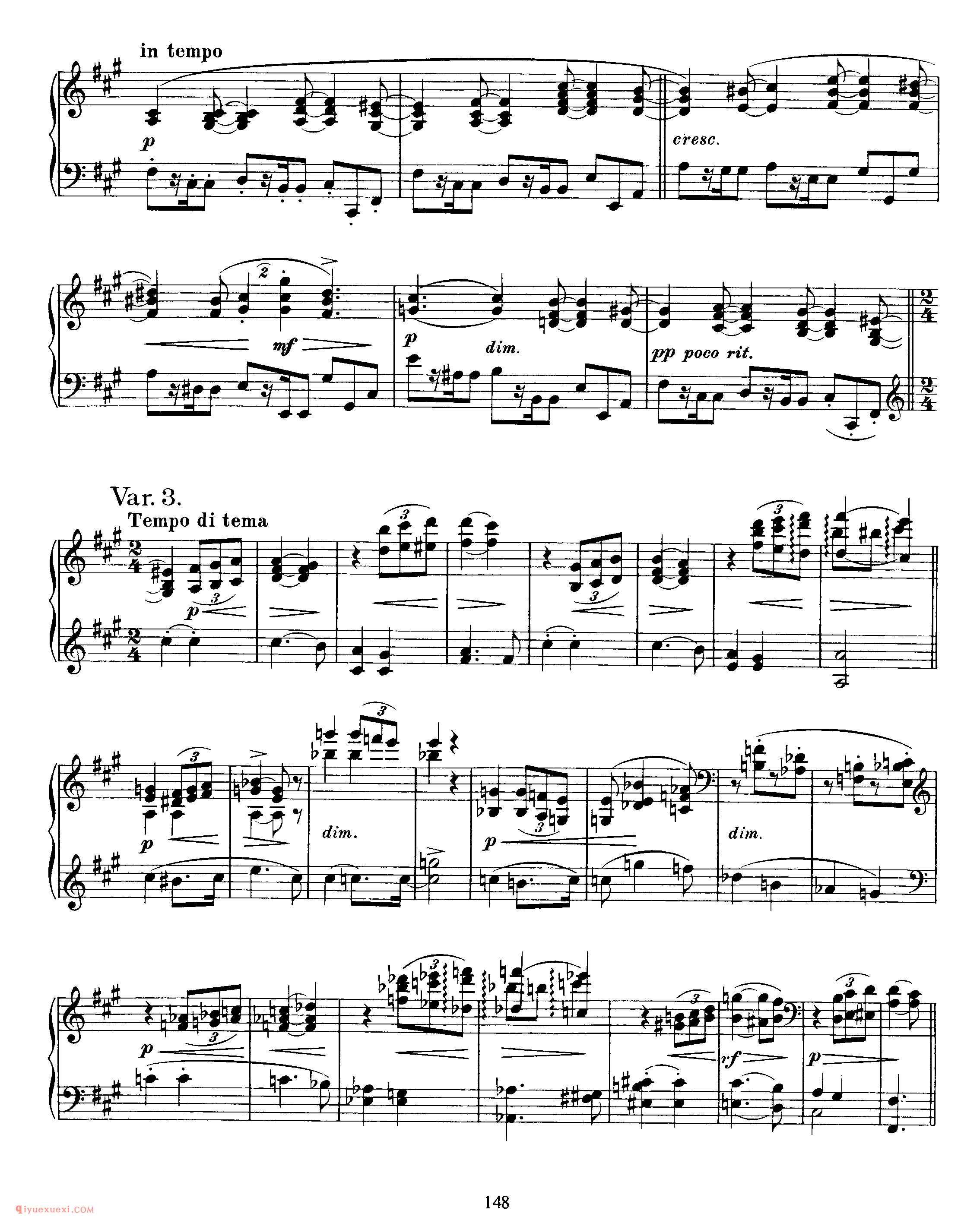 Variations on a Theme by Schumann, Op 9_变奏曲_勃拉姆斯