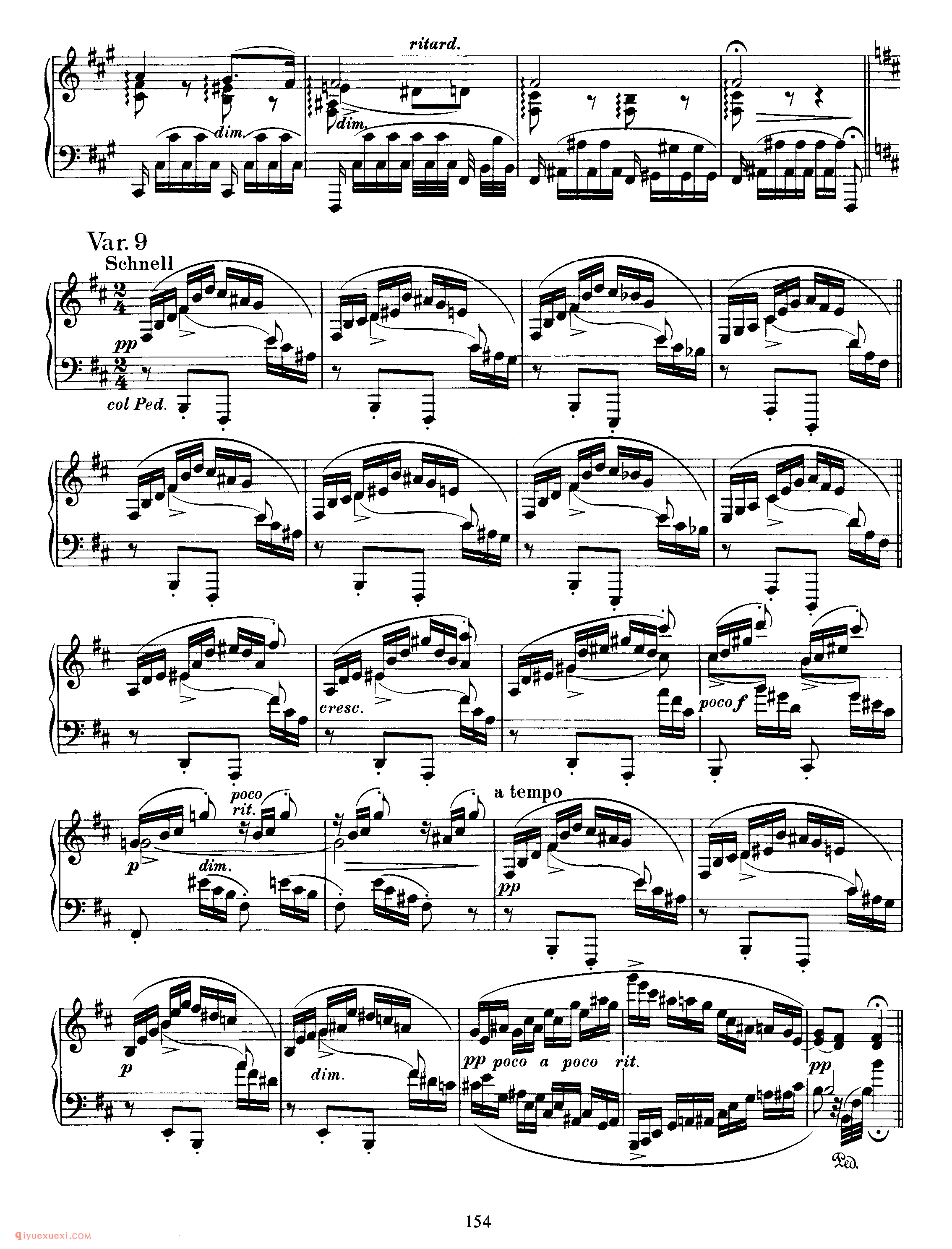 Variations on a Theme by Schumann, Op 9_变奏曲_勃拉姆斯