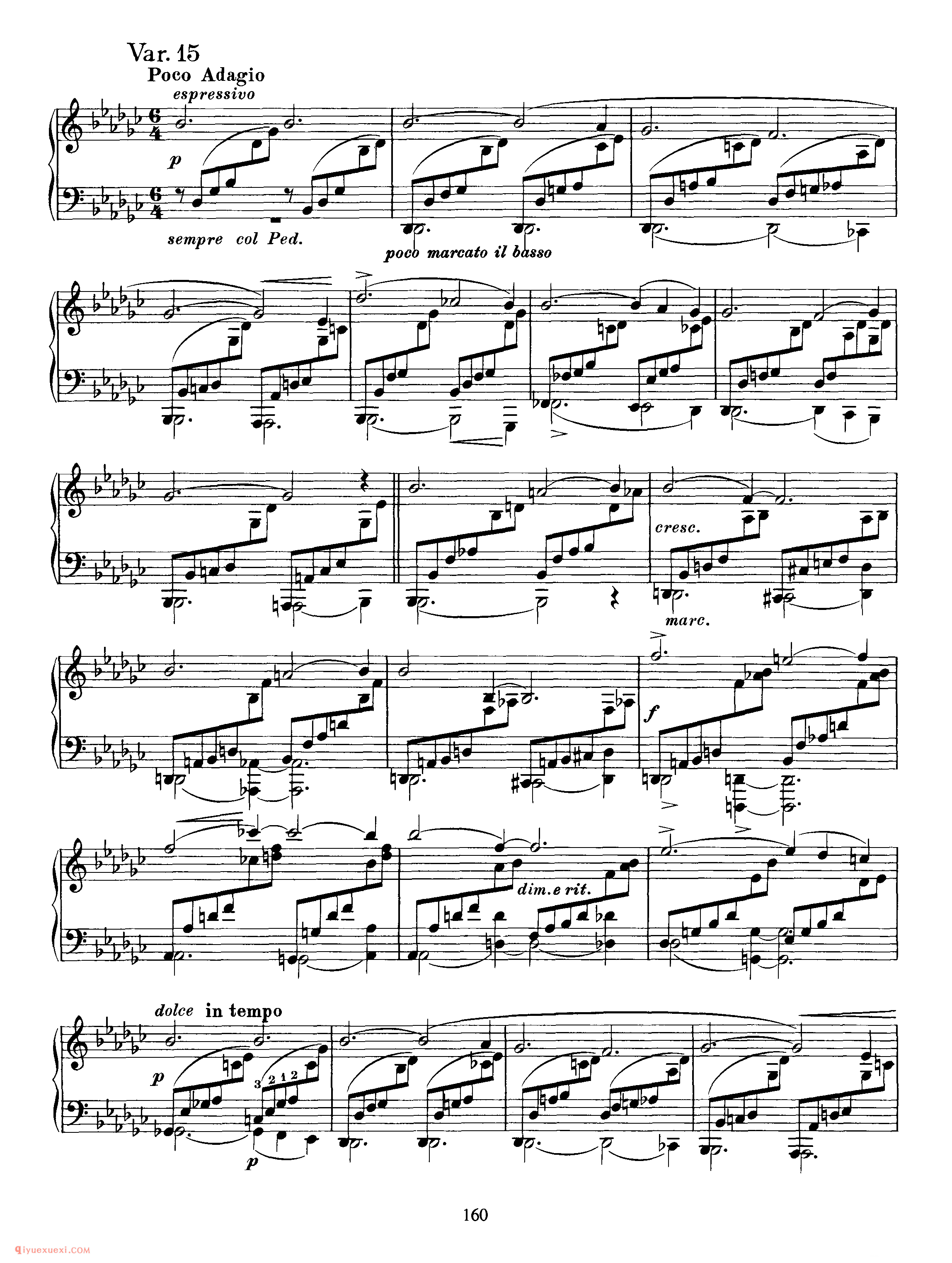 Variations on a Theme by Schumann, Op 9_变奏曲_勃拉姆斯