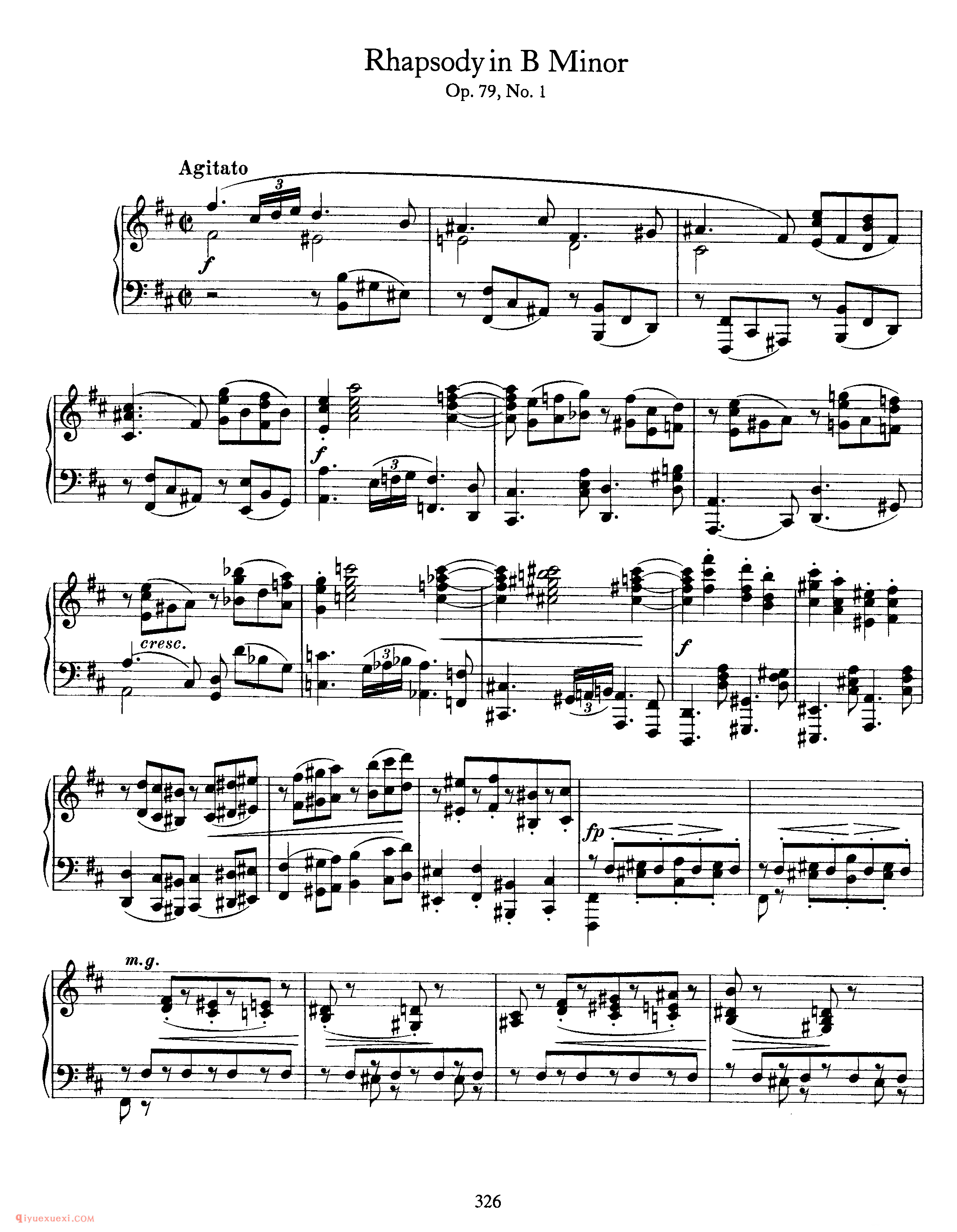 勃拉姆斯两首狂想曲_Brahms Rhapsodies Op.79_约翰内斯·勃拉姆斯钢琴乐曲