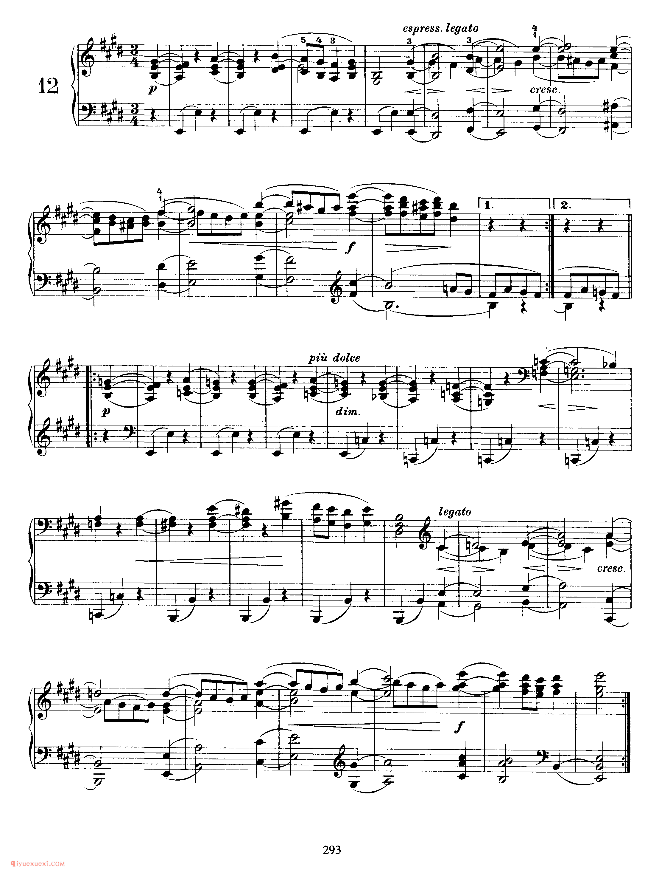 勃拉姆斯《16首圆舞曲》作品39_Waltzes, Op 39 (Simplified)_约翰内斯·勃拉姆斯钢琴乐谱