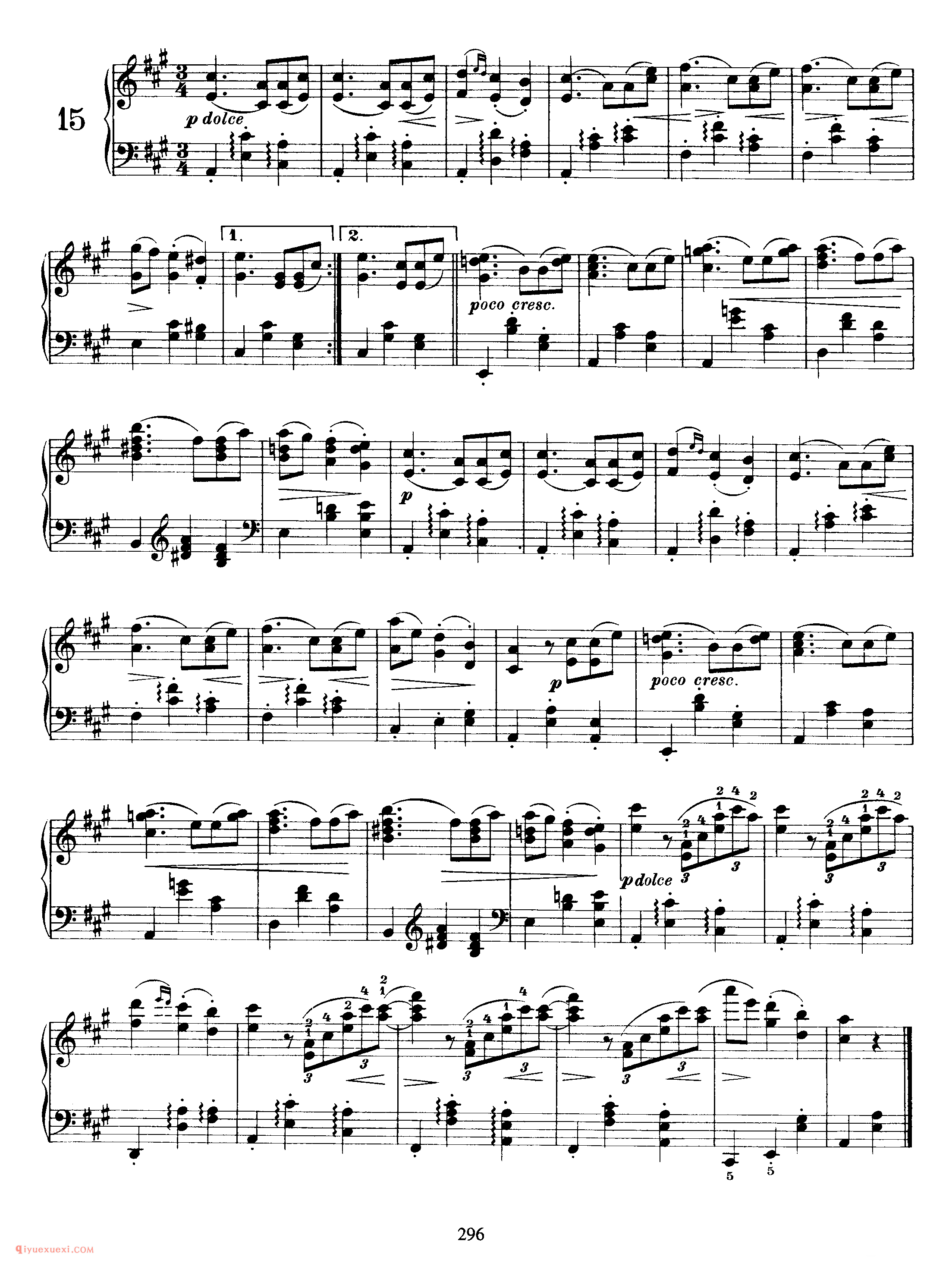 勃拉姆斯《16首圆舞曲》作品39_Waltzes, Op 39 (Simplified)_约翰内斯·勃拉姆斯钢琴乐谱