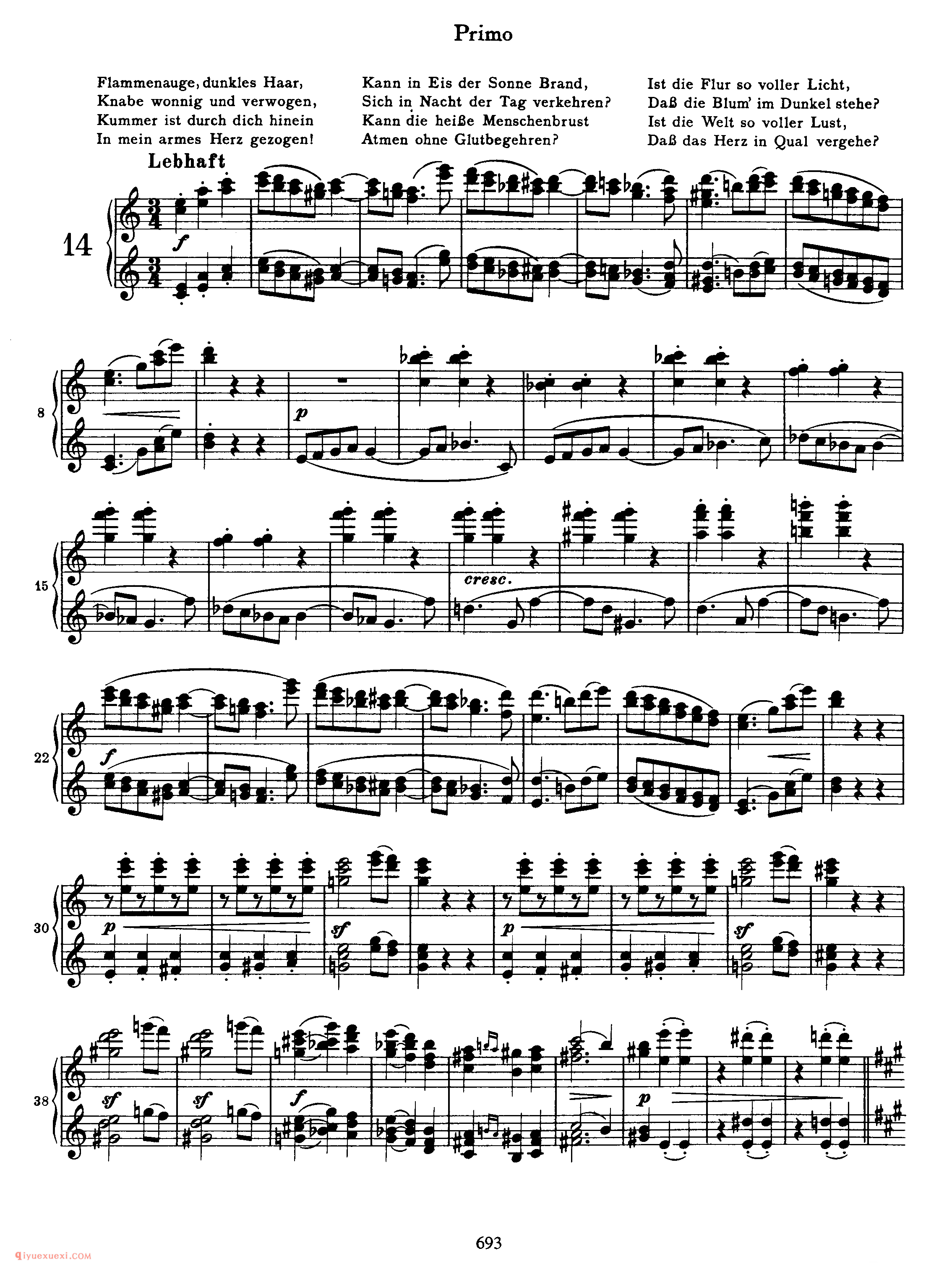 勃拉姆斯新情歌圆舞曲四手联弹作品65_New Liebeslieder Waltzes, Op 65a (4 Hands)_约翰内斯·勃拉姆斯钢琴乐谱