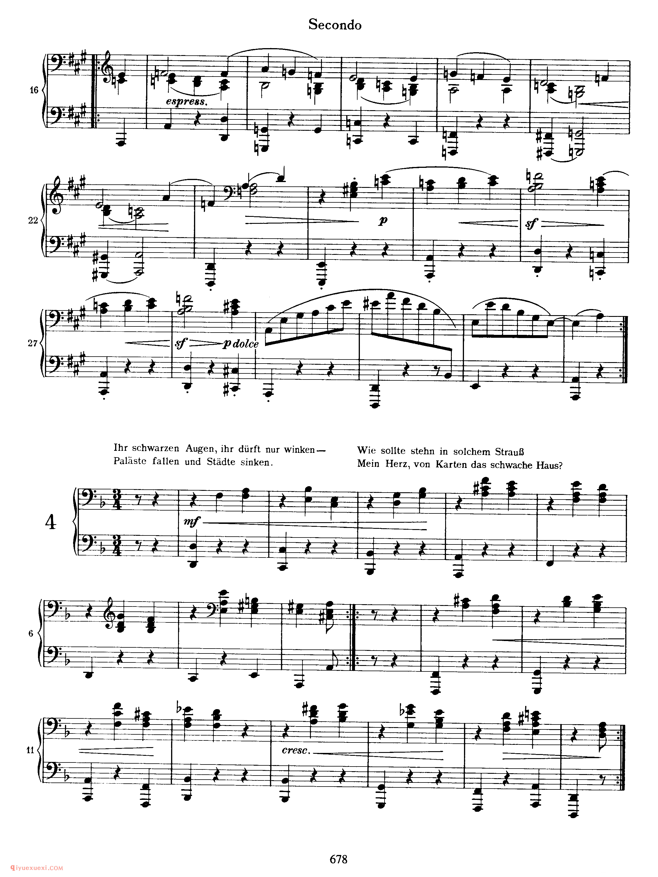 勃拉姆斯新情歌圆舞曲四手联弹作品65_New Liebeslieder Waltzes, Op 65a (4 Hands)_约翰内斯·勃拉姆斯钢琴乐谱