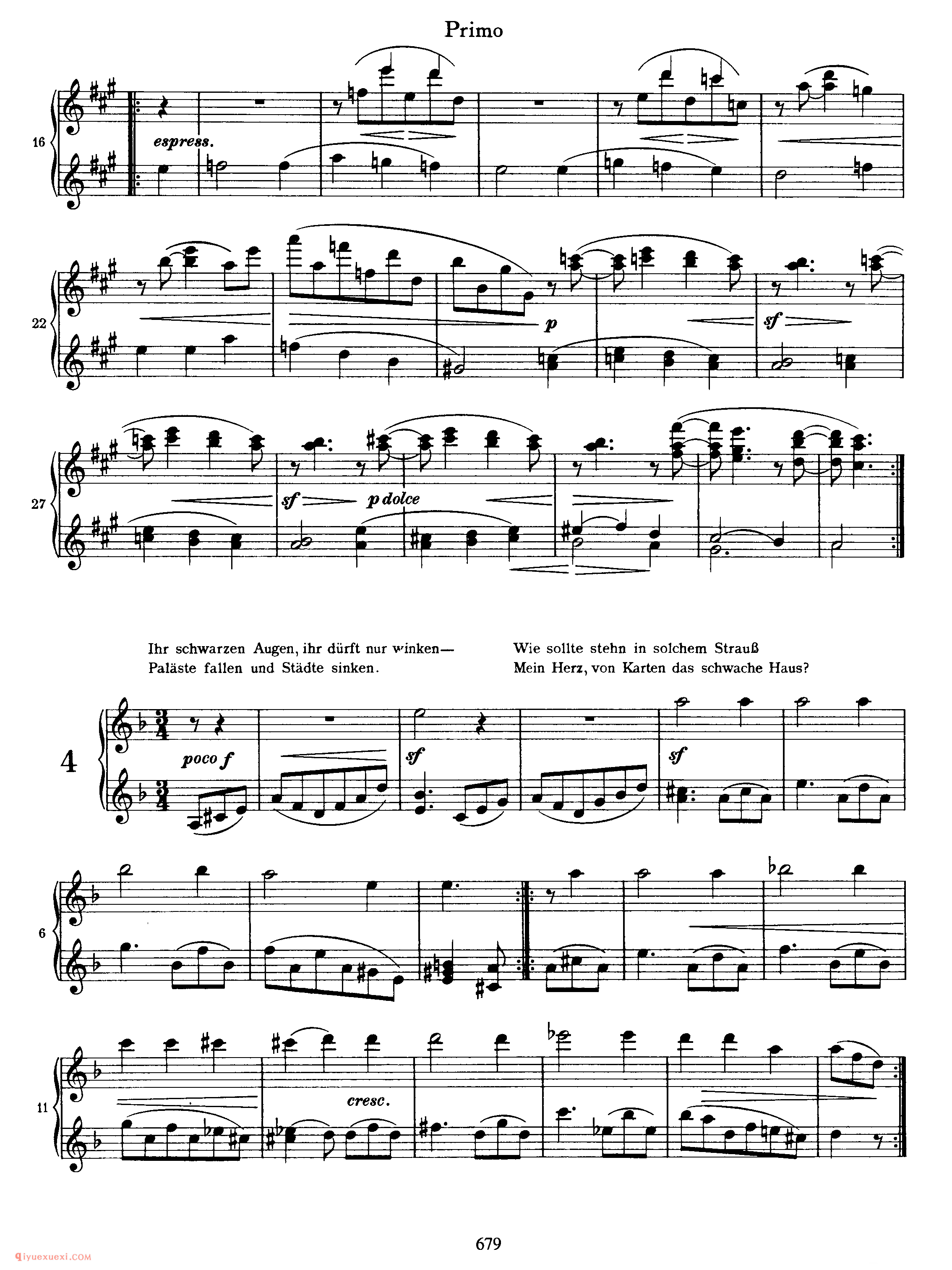 勃拉姆斯新情歌圆舞曲四手联弹作品65_New Liebeslieder Waltzes, Op 65a (4 Hands)_约翰内斯·勃拉姆斯钢琴乐谱