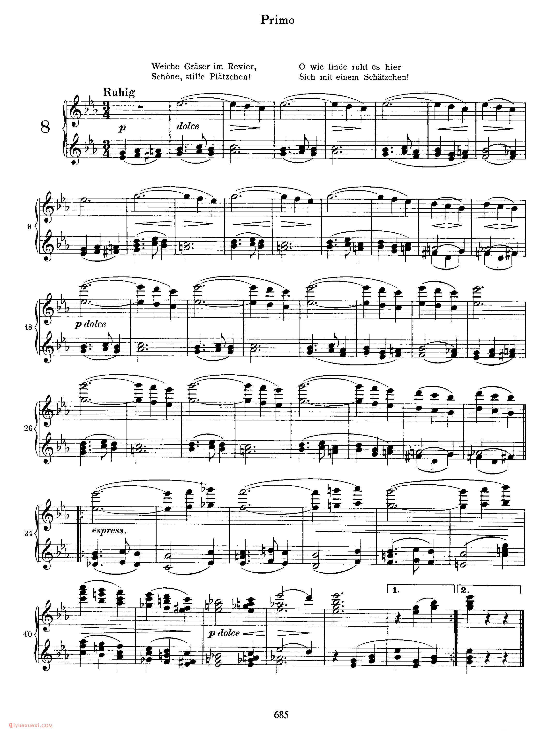 勃拉姆斯新情歌圆舞曲四手联弹作品65_New Liebeslieder Waltzes, Op 65a (4 Hands)_约翰内斯·勃拉姆斯钢琴乐谱