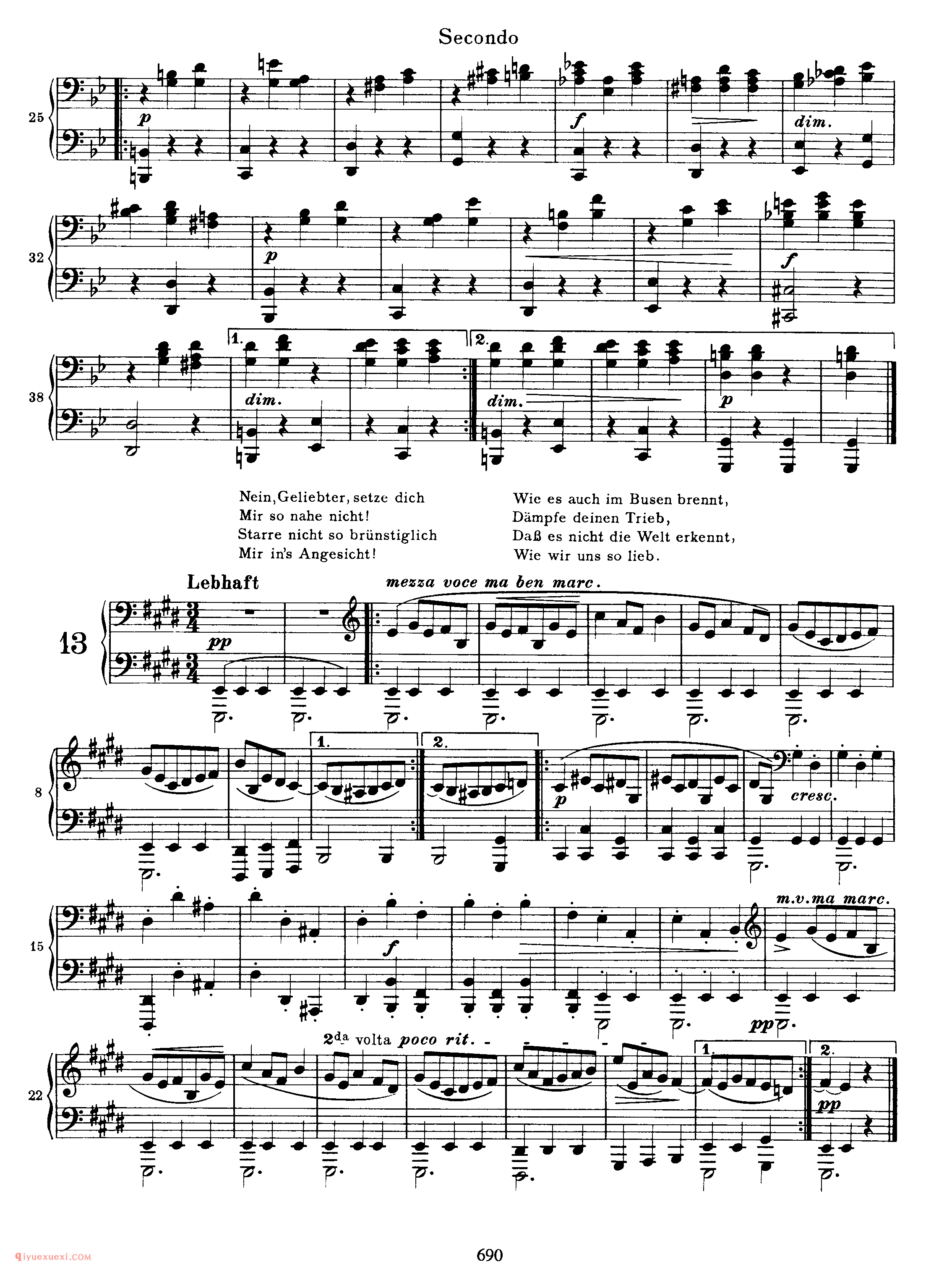 勃拉姆斯新情歌圆舞曲四手联弹作品65_New Liebeslieder Waltzes, Op 65a (4 Hands)_约翰内斯·勃拉姆斯钢琴乐谱