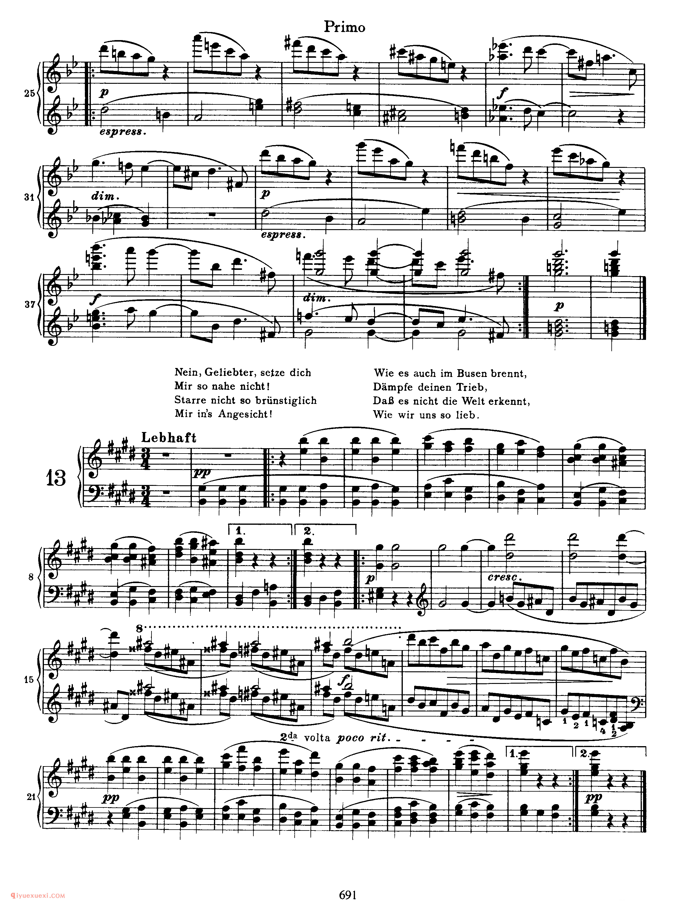 勃拉姆斯新情歌圆舞曲四手联弹作品65_New Liebeslieder Waltzes, Op 65a (4 Hands)_约翰内斯·勃拉姆斯钢琴乐谱