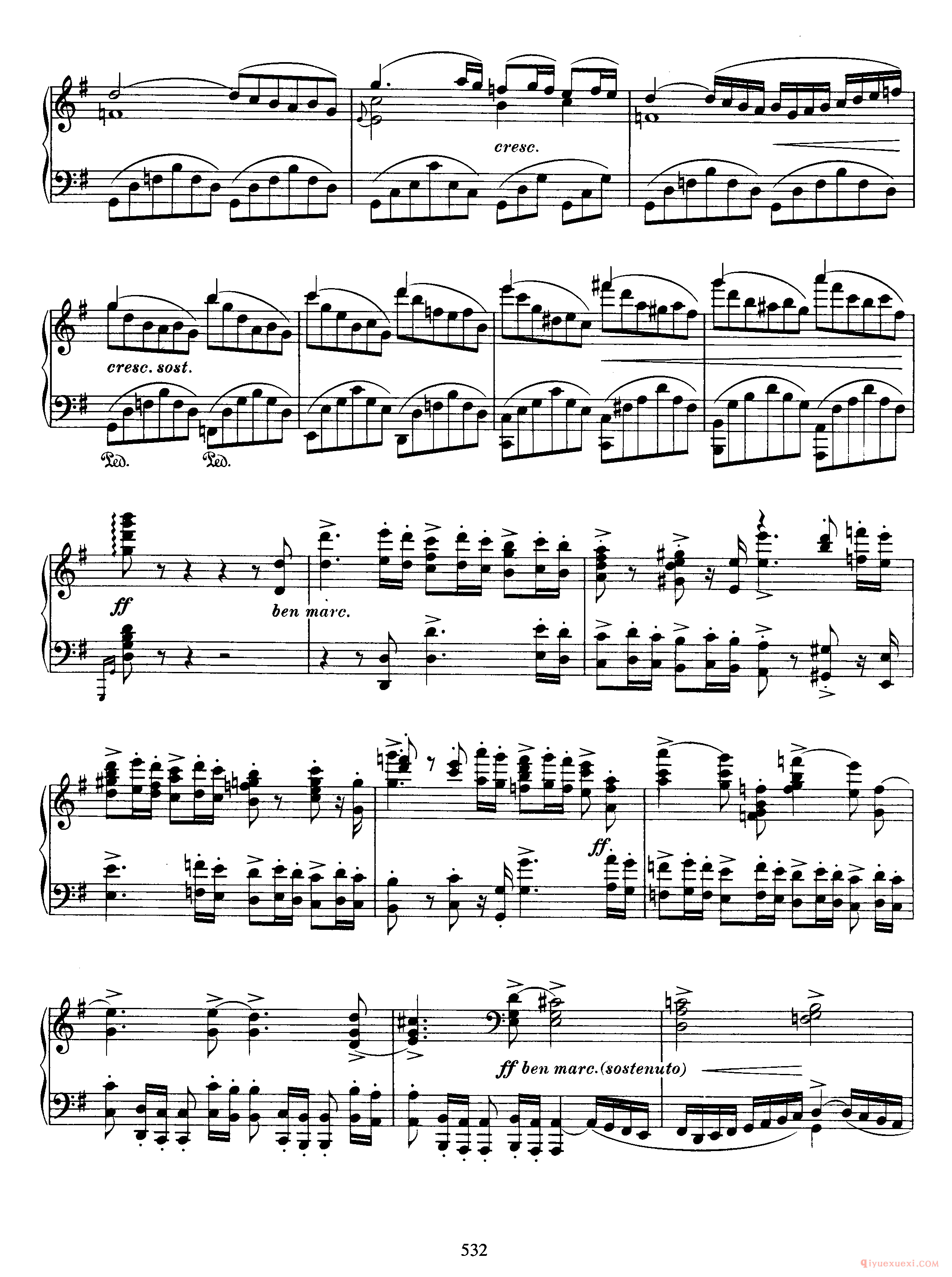 2 Cadenzas for Beethoven's Piano Concerto in G, Op 58_勃拉姆斯协奏曲华彩