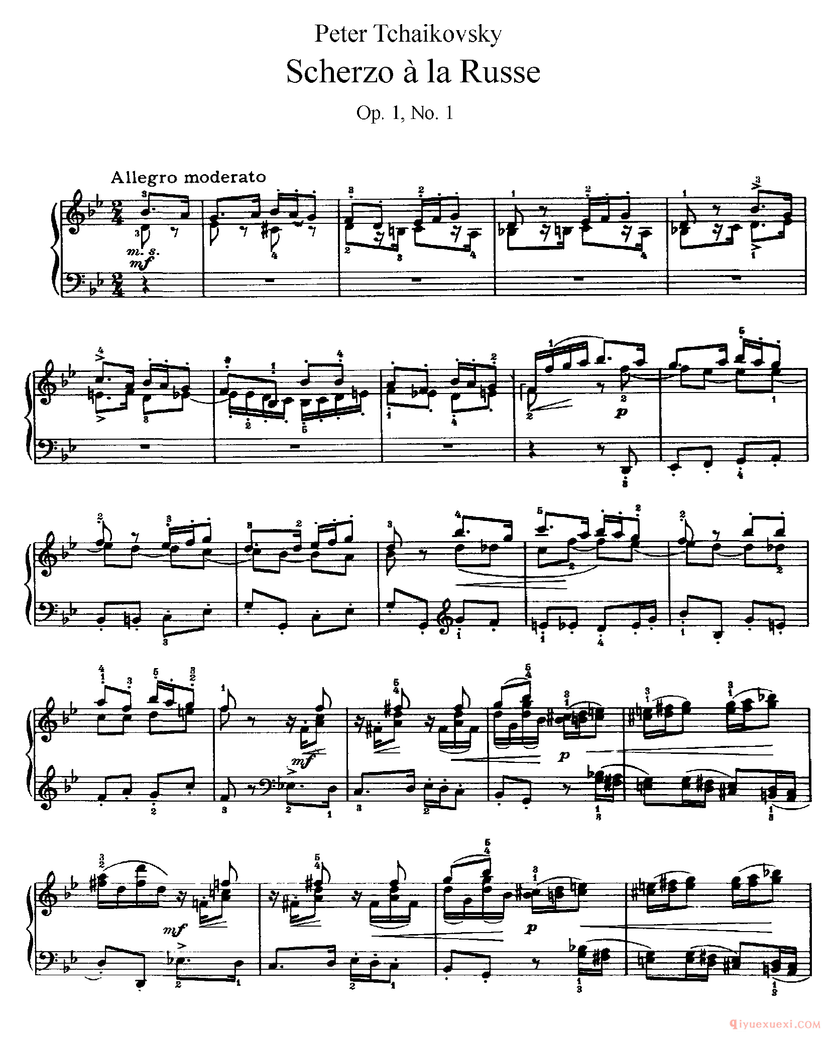 柴科夫斯基《二首小品》作品1_Tchaikovsky 2.Pieces.Op.1