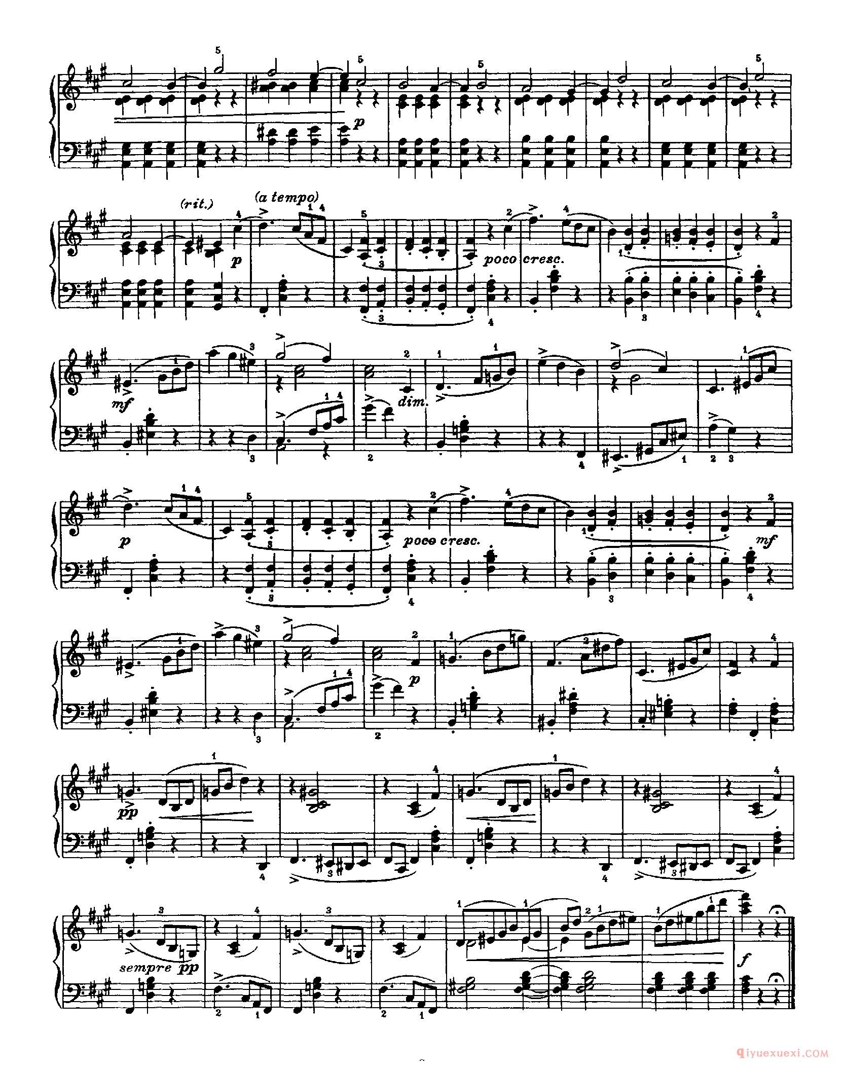 柴科夫斯基《十二首中等难度小品》作品40_Tchaikovsky 12 Pieces Op.40