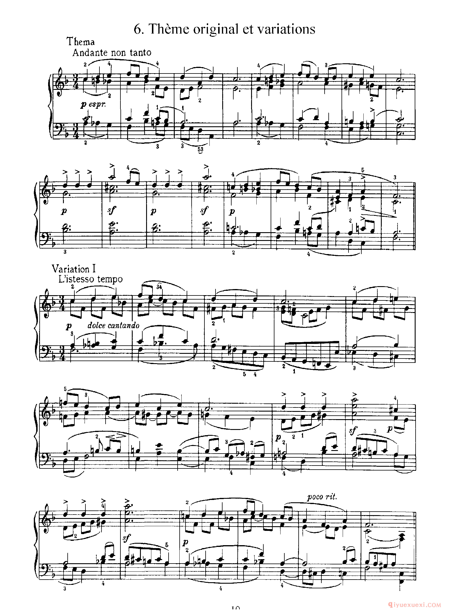 柴科夫斯基《6首钢琴小品》作品19_Tchaikovsky Six Pieces Op.19