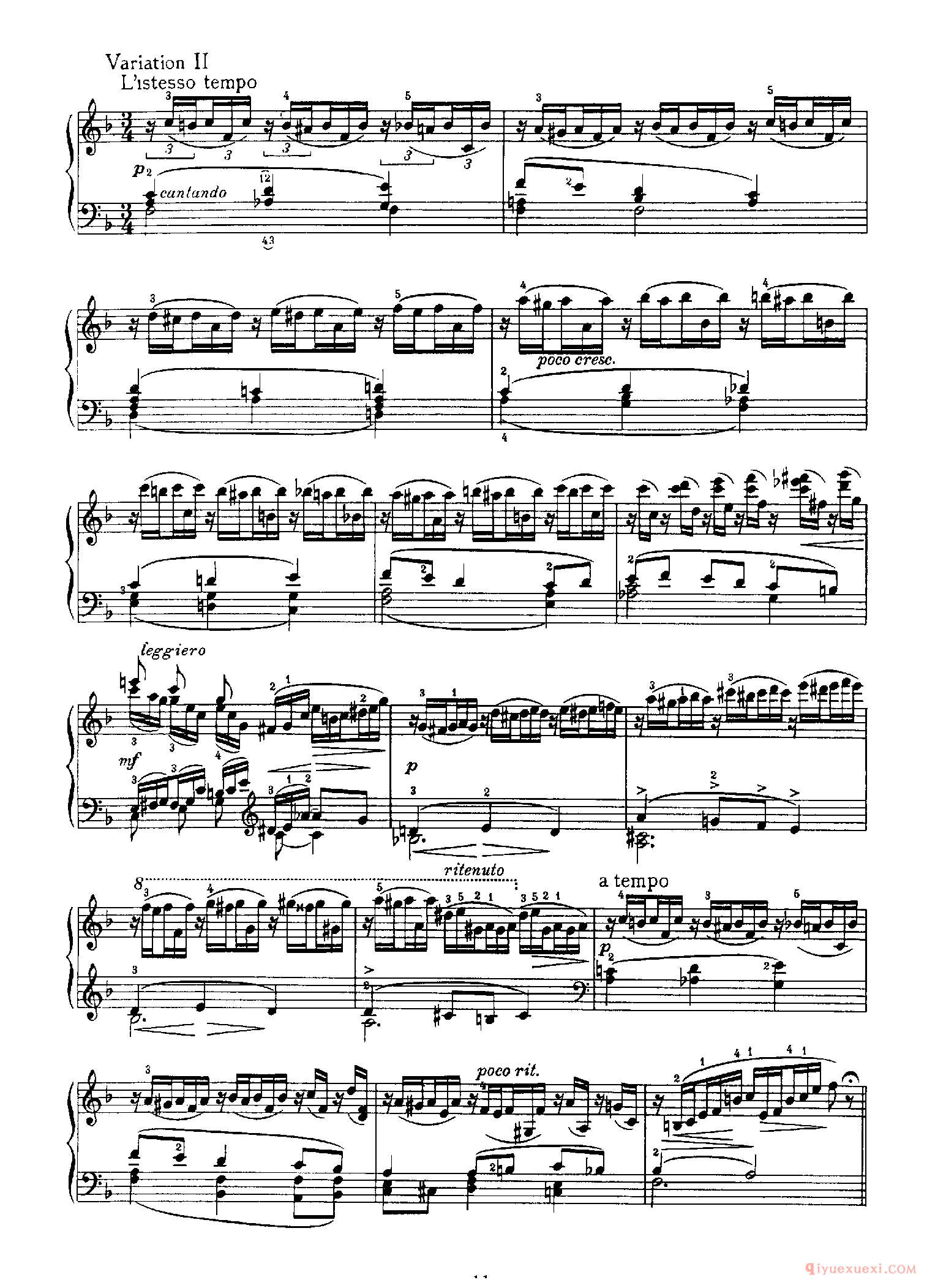 柴科夫斯基《6首钢琴小品》作品19_Tchaikovsky Six Pieces Op.19