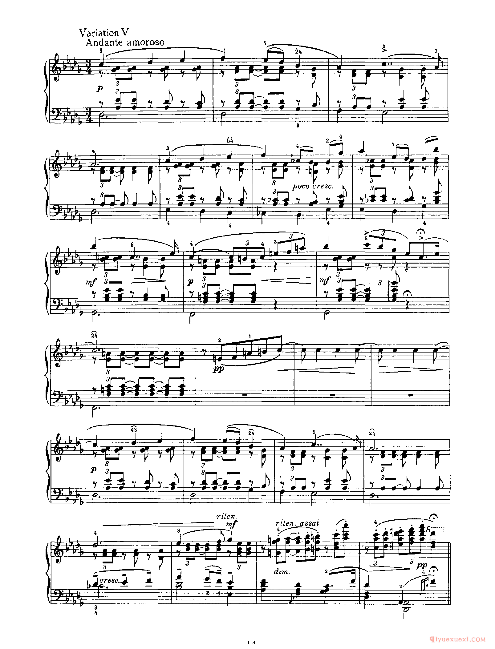 柴科夫斯基《6首钢琴小品》作品19_Tchaikovsky Six Pieces Op.19