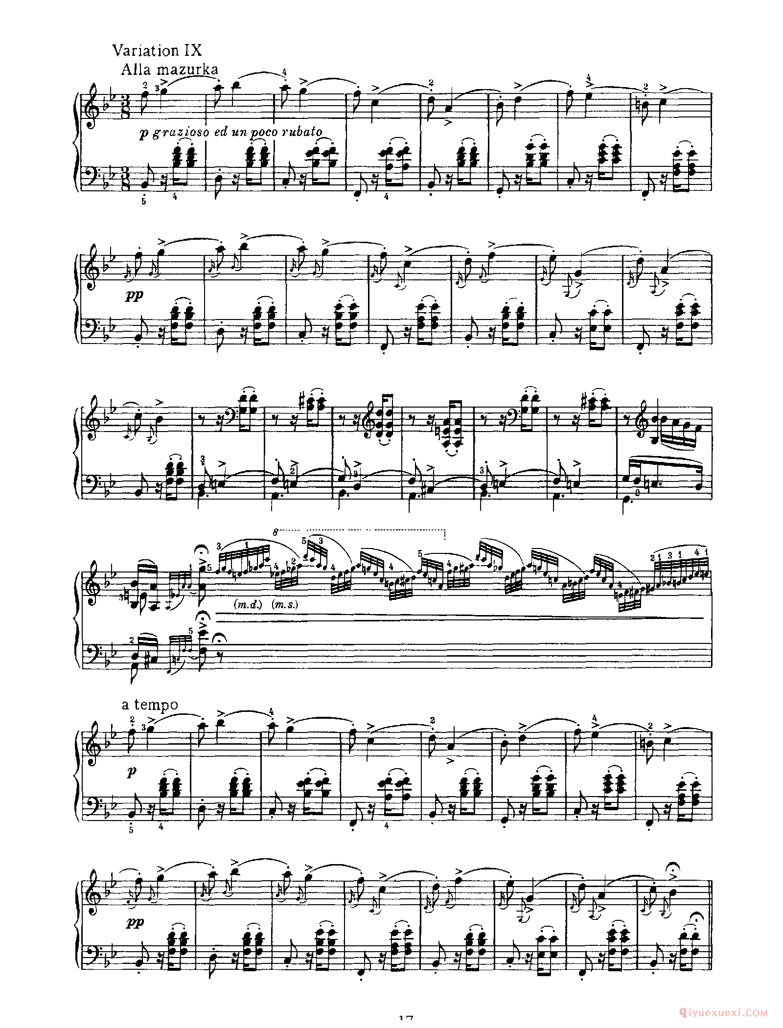 柴科夫斯基《6首钢琴小品》作品19_Tchaikovsky Six Pieces Op.19