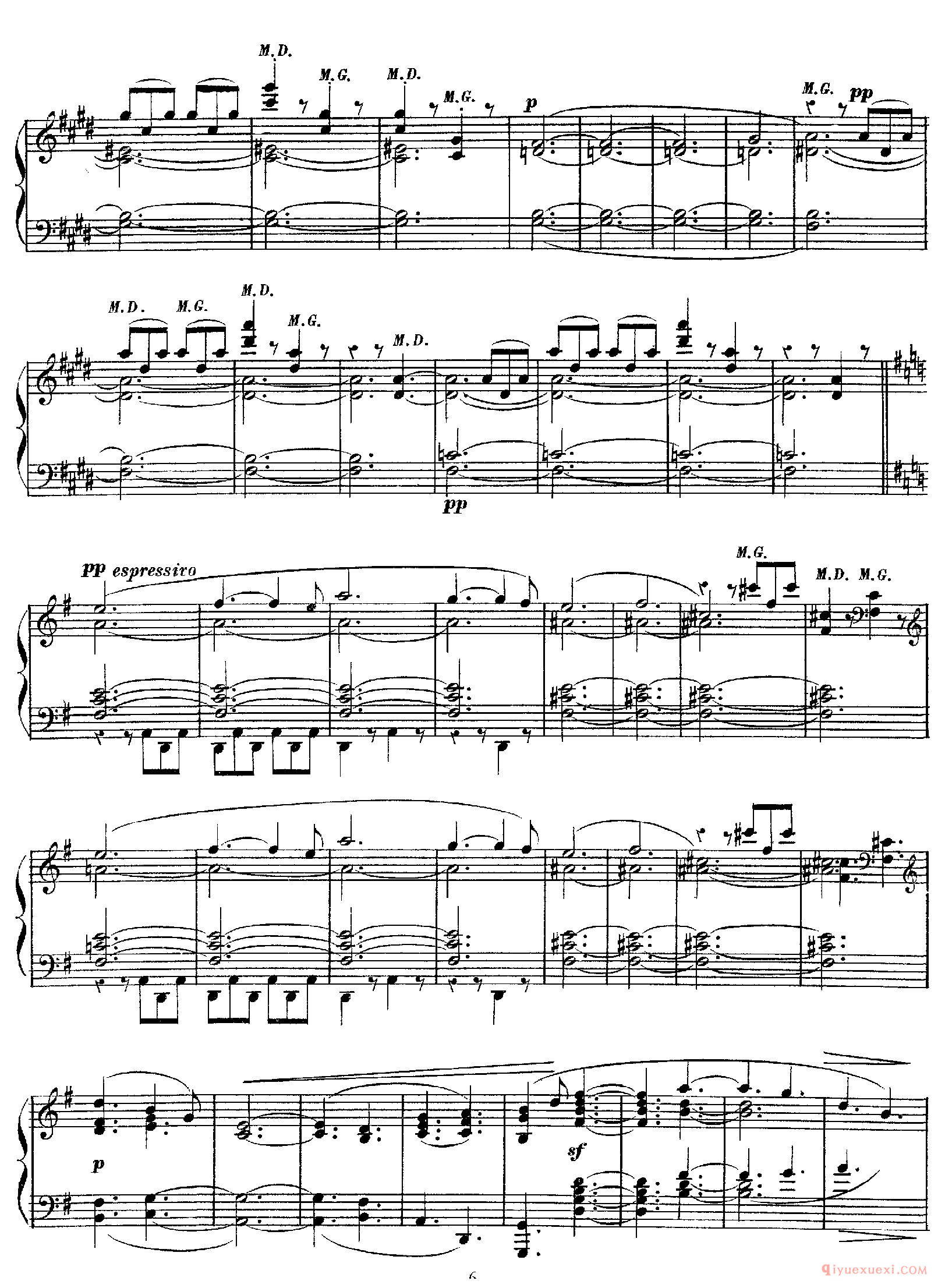 德彪西E大调舞曲 Debussy Danse_德彪西钢琴乐谱