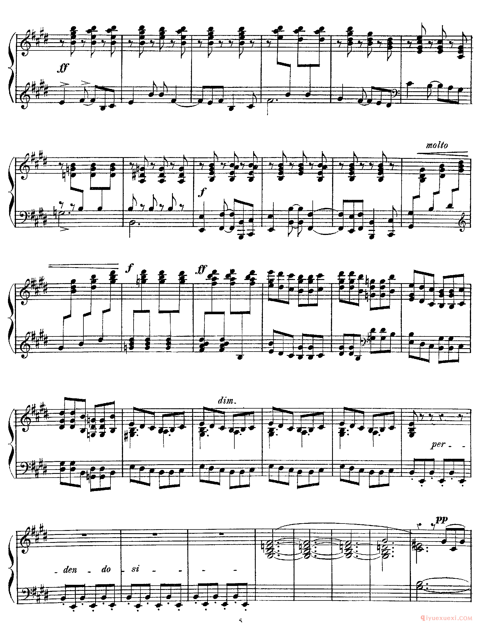 德彪西E大调舞曲 Debussy Danse_德彪西钢琴乐谱