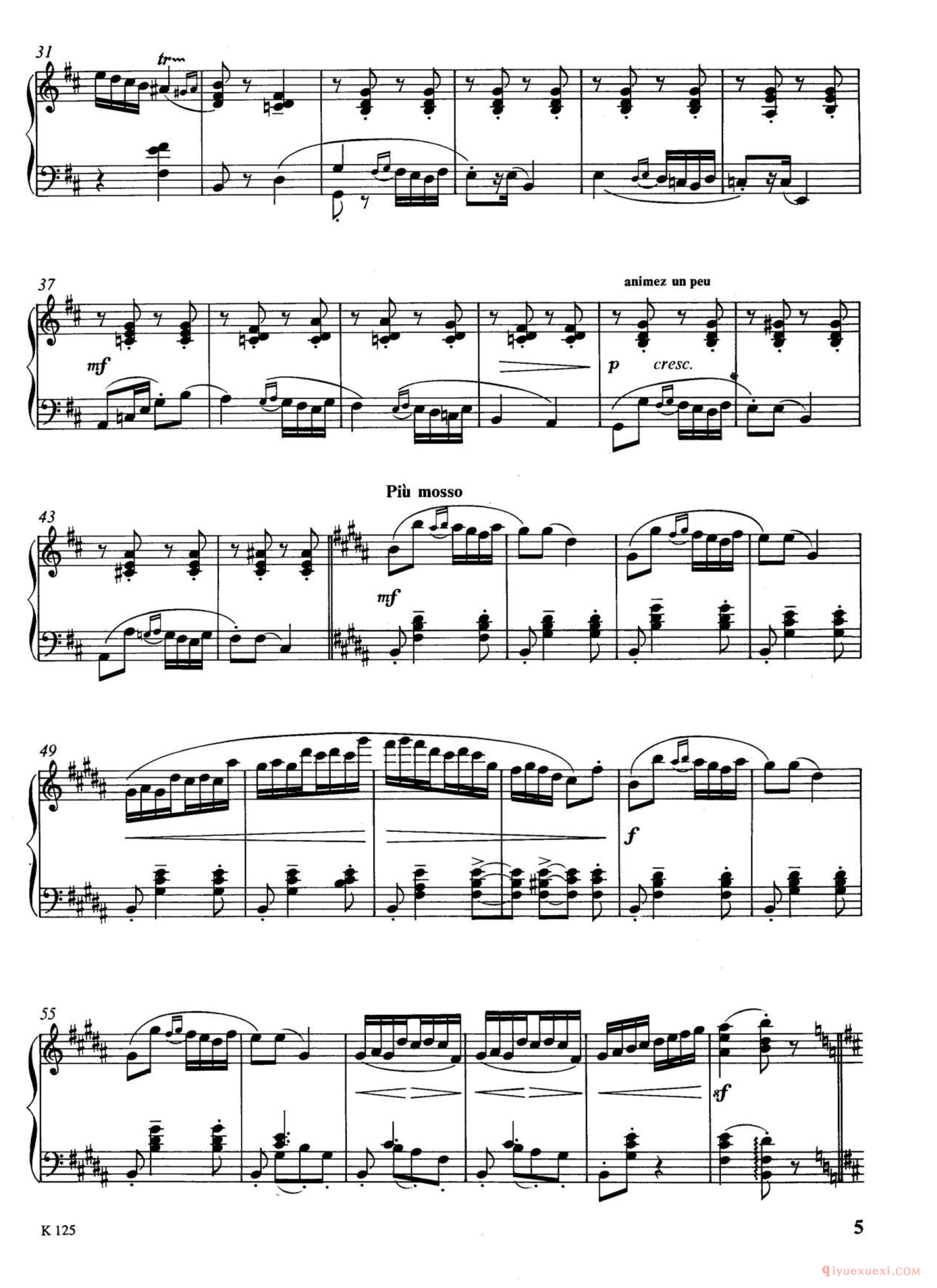 德彪西《波希米亚舞曲 L 9》Debussy: Danse bohémienne, L 9_德彪西钢琴乐谱