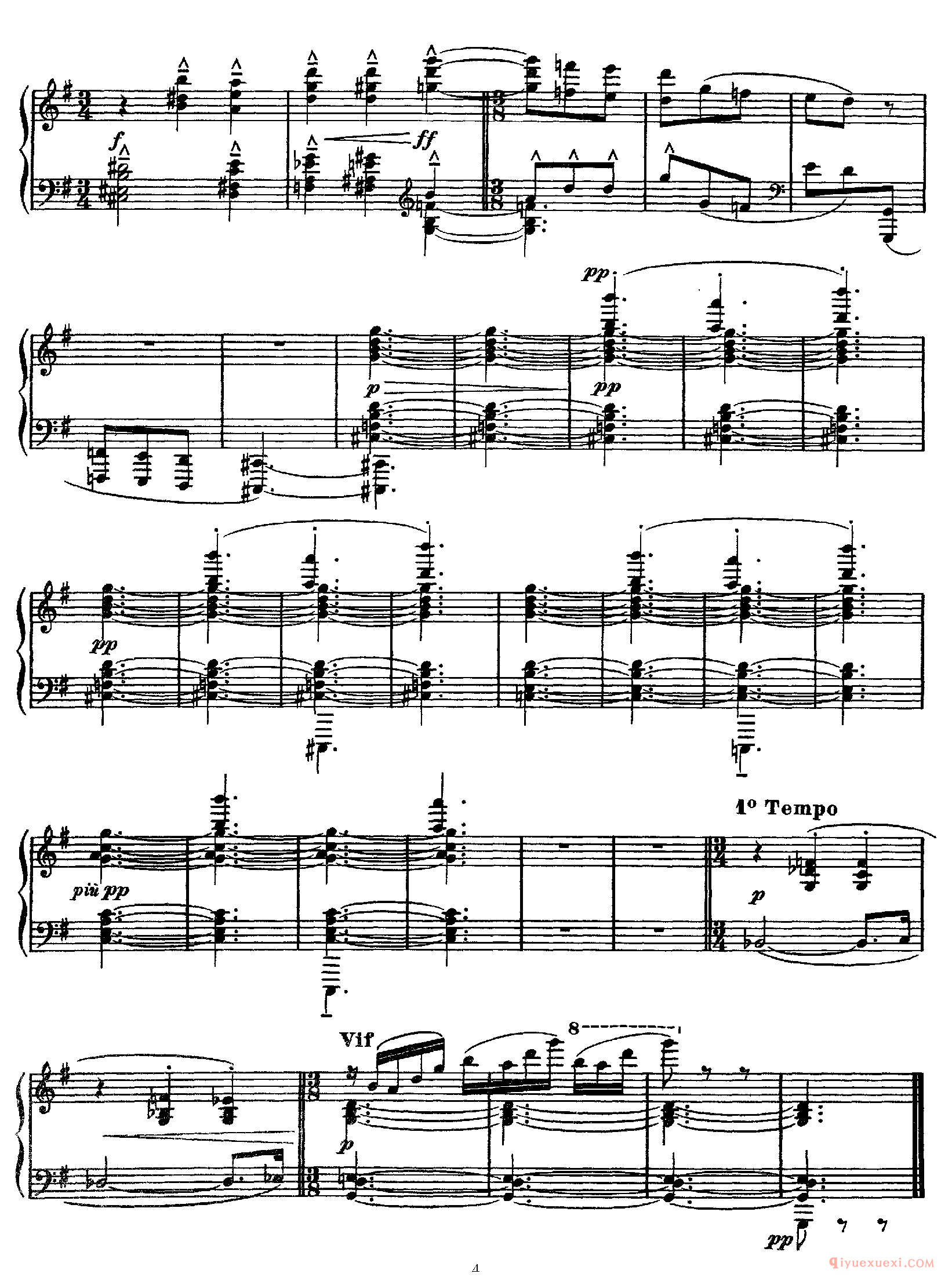 德彪西《向海顿致敬 L 115》Debussy: Hommage à Haydn, L 115_德彪西钢琴乐谱