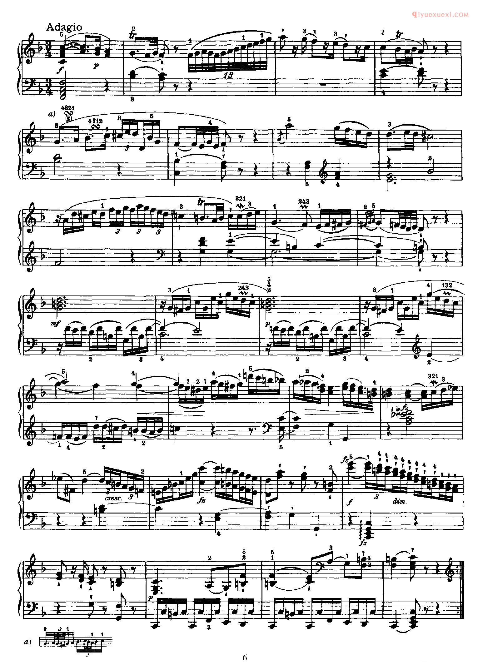 海顿C大调《第20钢琴奏鸣曲》Franz Joseph Haydn Sonata in C Major_海顿钢琴谱