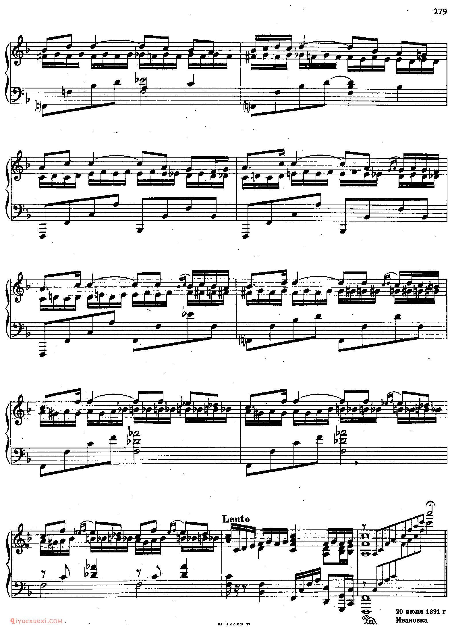 Rachmaninoff - Prelude in F major_拉赫玛尼诺夫钢琴谱