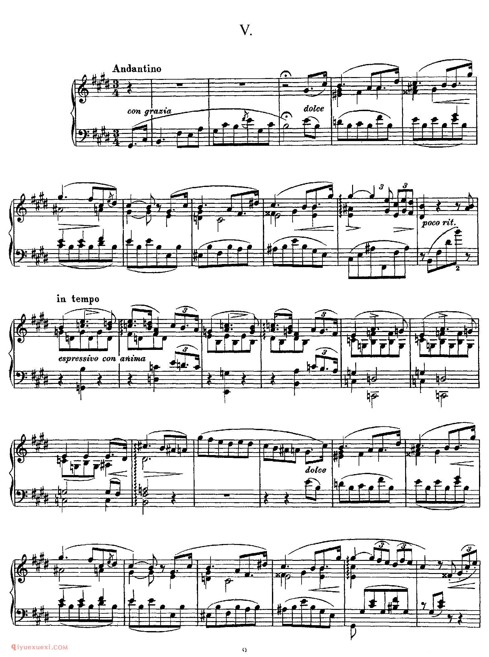 李斯特安慰曲集_Franz Liszt Consolations_李斯特钢琴谱