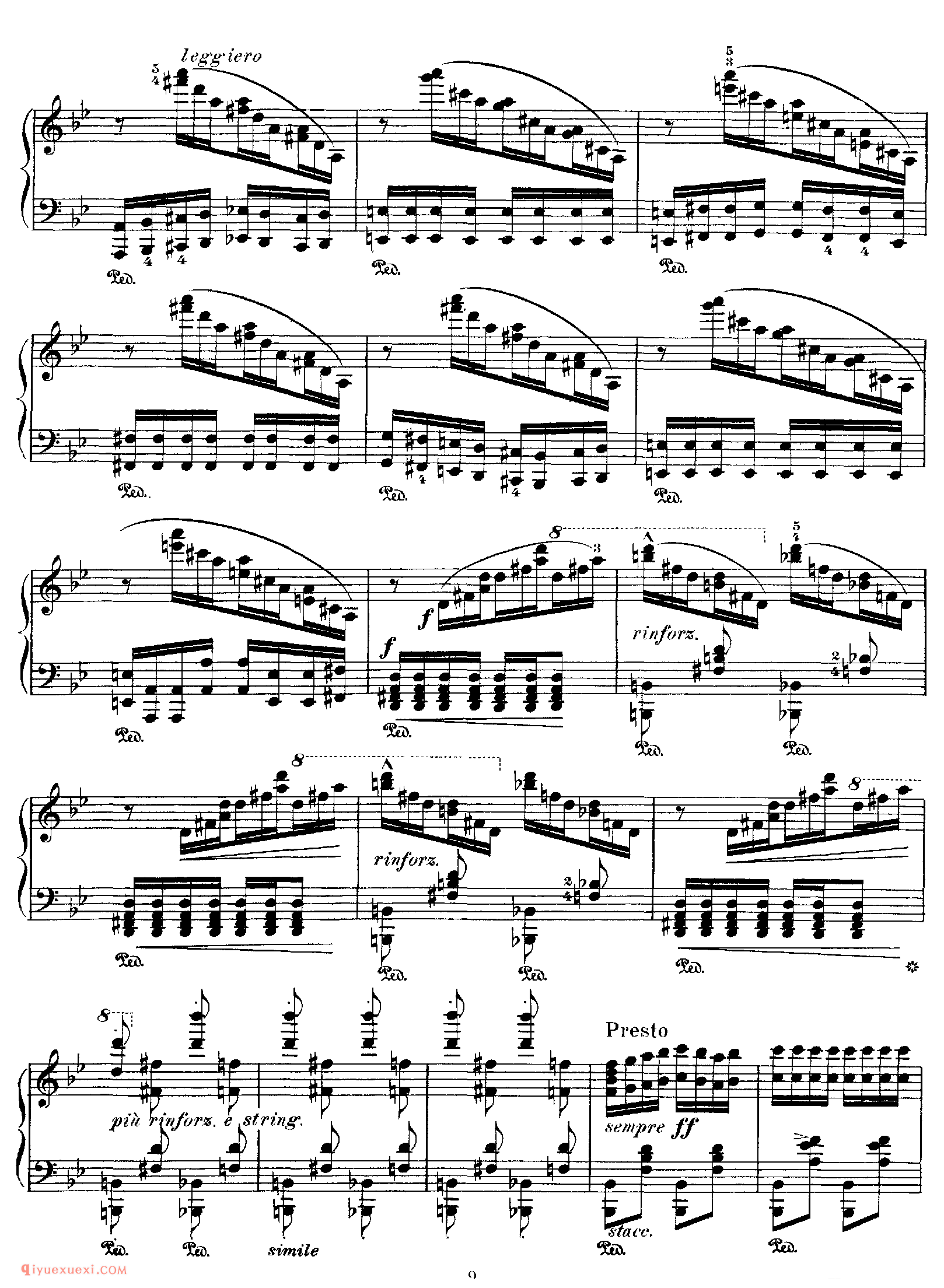 李斯特匈牙利狂想曲第6号_Hungarian Rhapsody No 6 in Db_李斯特钢琴乐谱