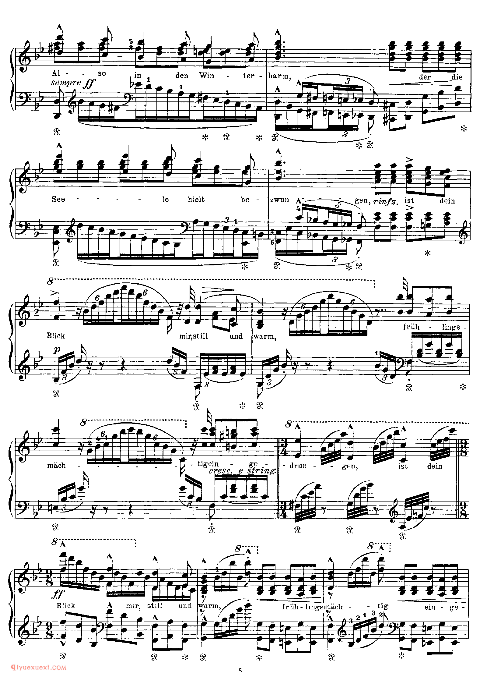 Fruhlingslied (Mendelssohn)_改编其他人_李斯特钢琴乐谱