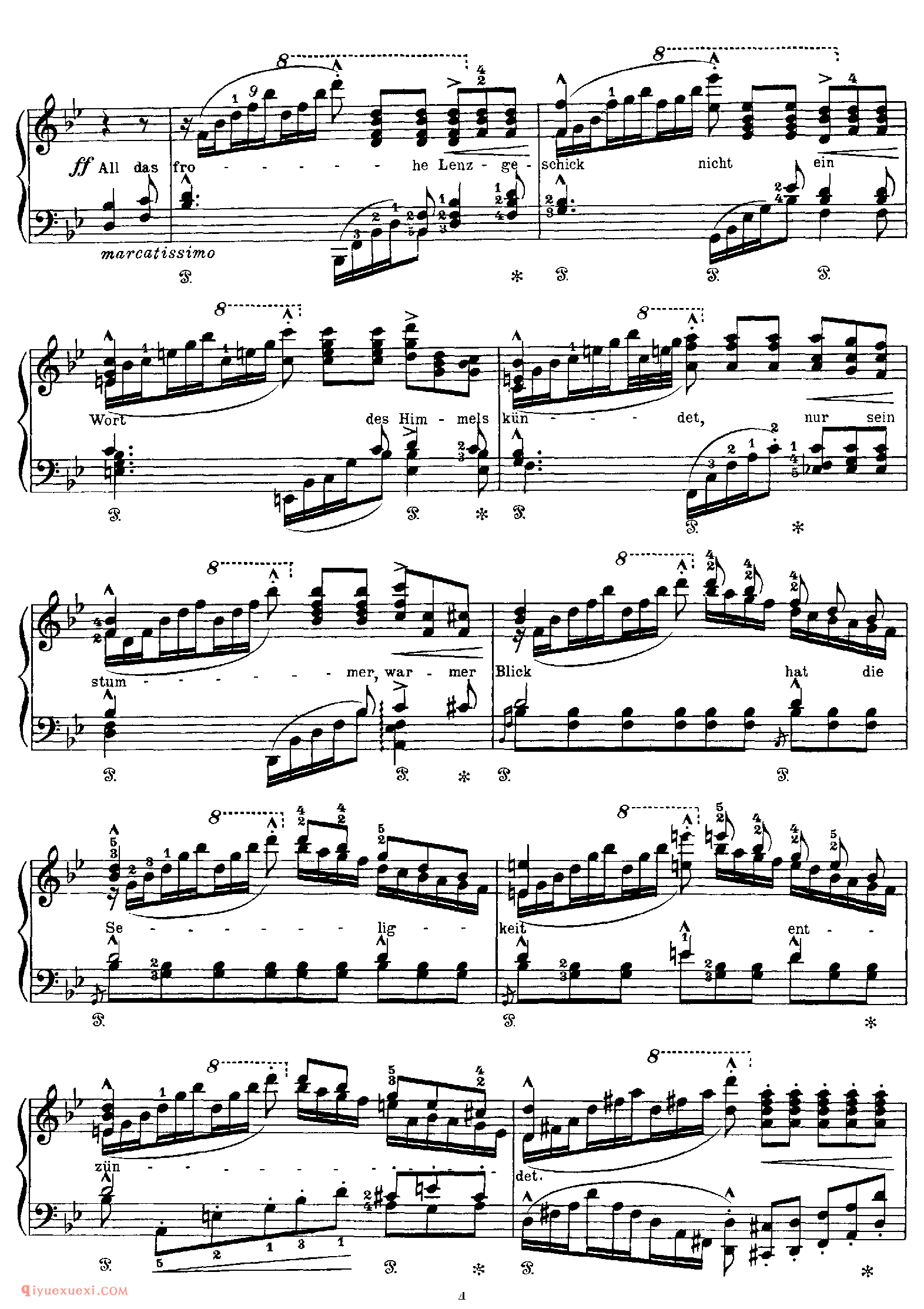 Fruhlingslied (Mendelssohn)_改编其他人_李斯特钢琴乐谱