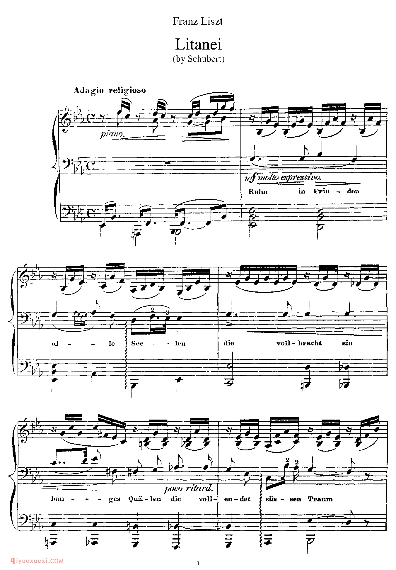 Litanei (Schubert)_改编舒伯特_李斯特钢琴乐谱_改编舒伯特_李斯特钢琴乐谱