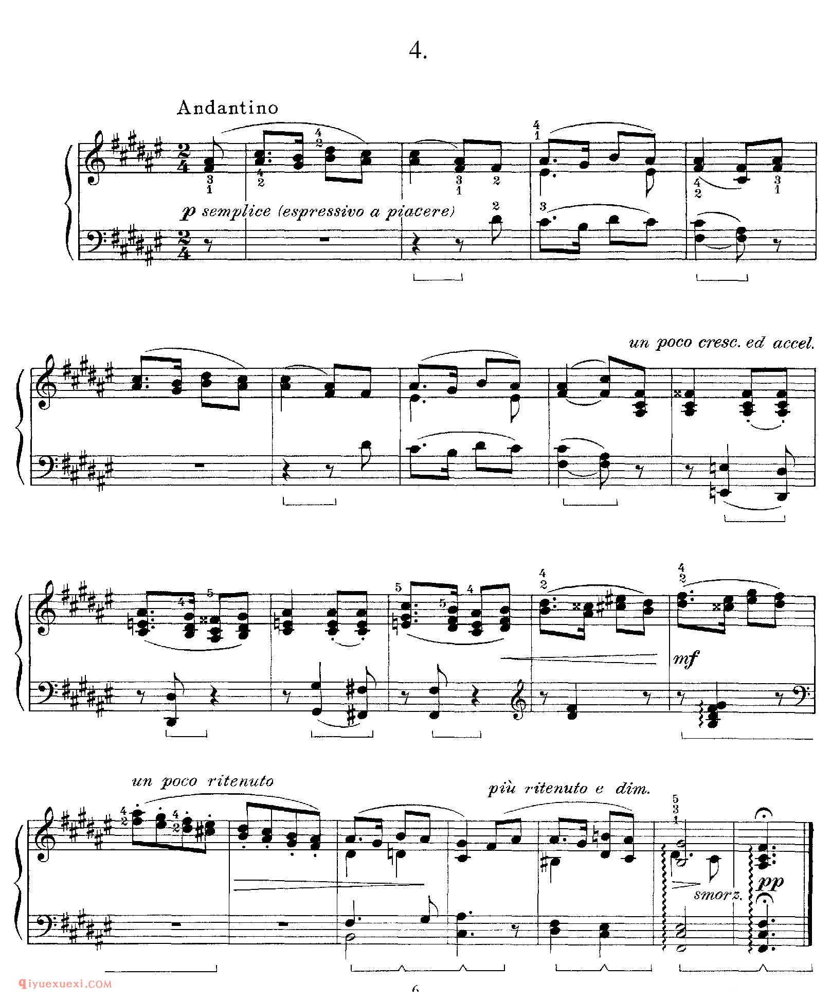 李斯特四首钢琴小曲_four Little Piano Pieces_李斯特钢琴乐谱