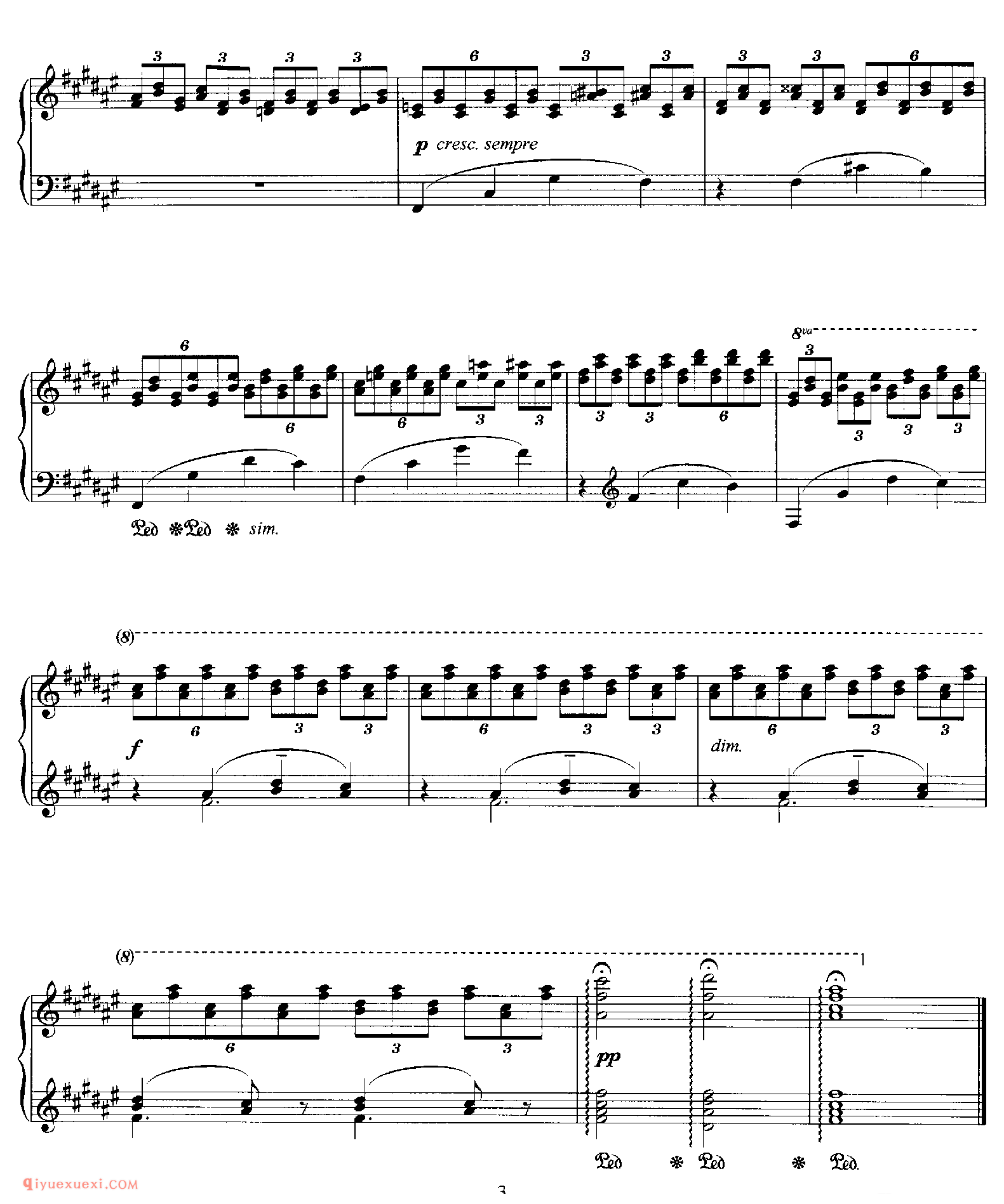 李斯特《升F大调钢琴小品》Klavierstück in F-flat Major S.193_李斯特钢琴乐谱