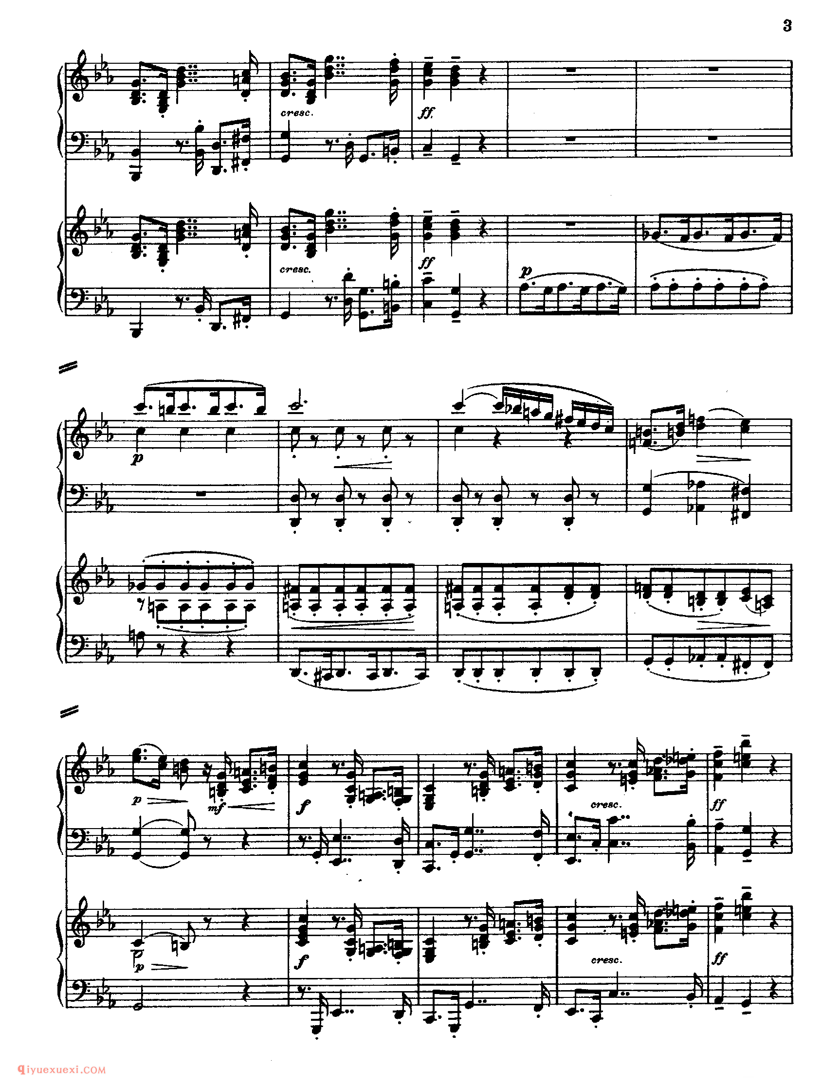 莫扎特C小调双钢琴赋格 K.426_Adagio for 2 Pianos in c, K 426 (2 Piano)_莫扎特钢琴谱