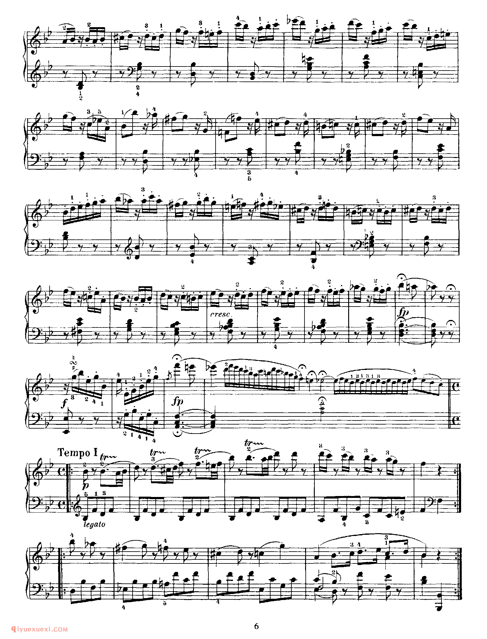12 Variations, K 500_变奏曲_莫扎特钢琴谱