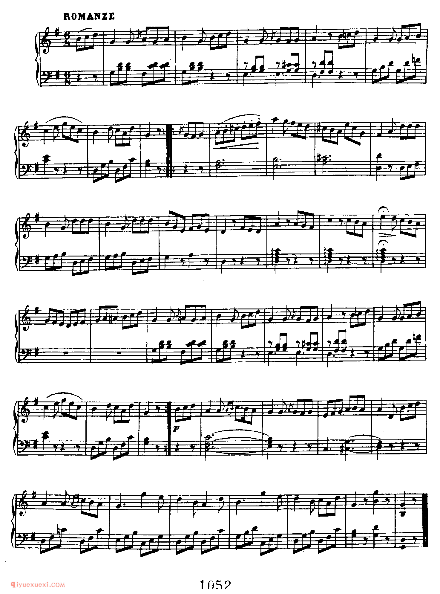 Sonatina in G Major_小奏鸣曲_贝多芬钢琴谱