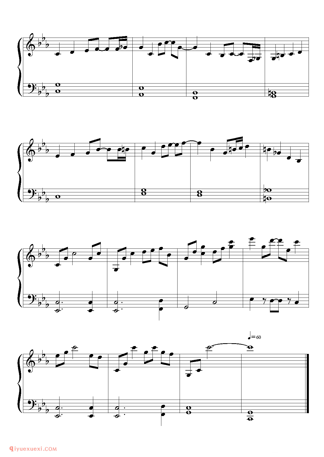 [東方ピアノEasyモード楽譜][easy][4]二つの世界_东方(project)钢琴谱