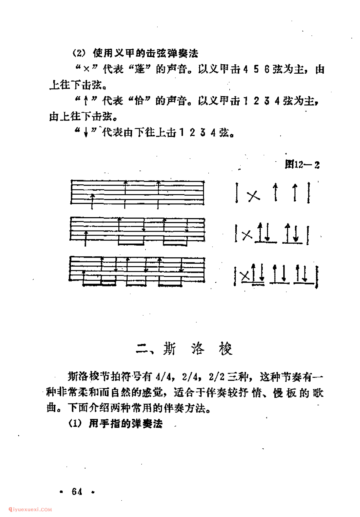 吉他常用节奏及伴奏法_华尔兹_斯洛梭_伦巴_斯劳洛克_吉特巴_四种轻快的节奏形式