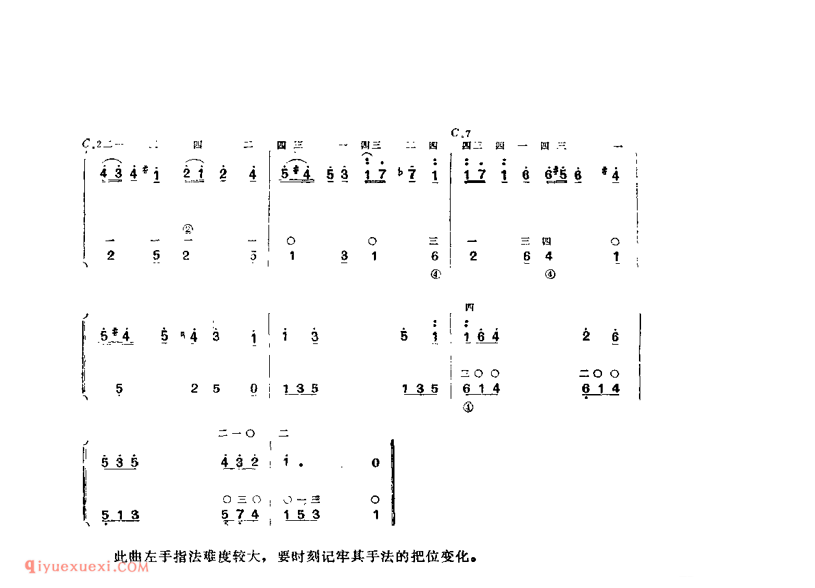 汤曲_美 佚名_附:吉他的三种弹奏法_吉他独奏简谱