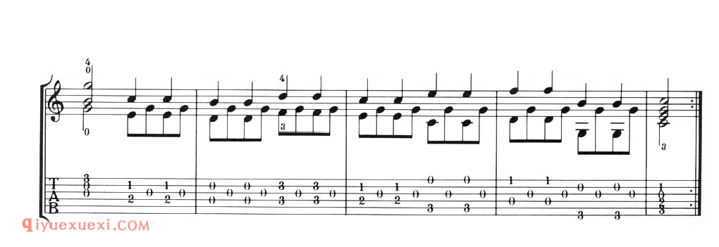 Study 5 (Carcassi)古典吉他进阶独奏乐曲谱