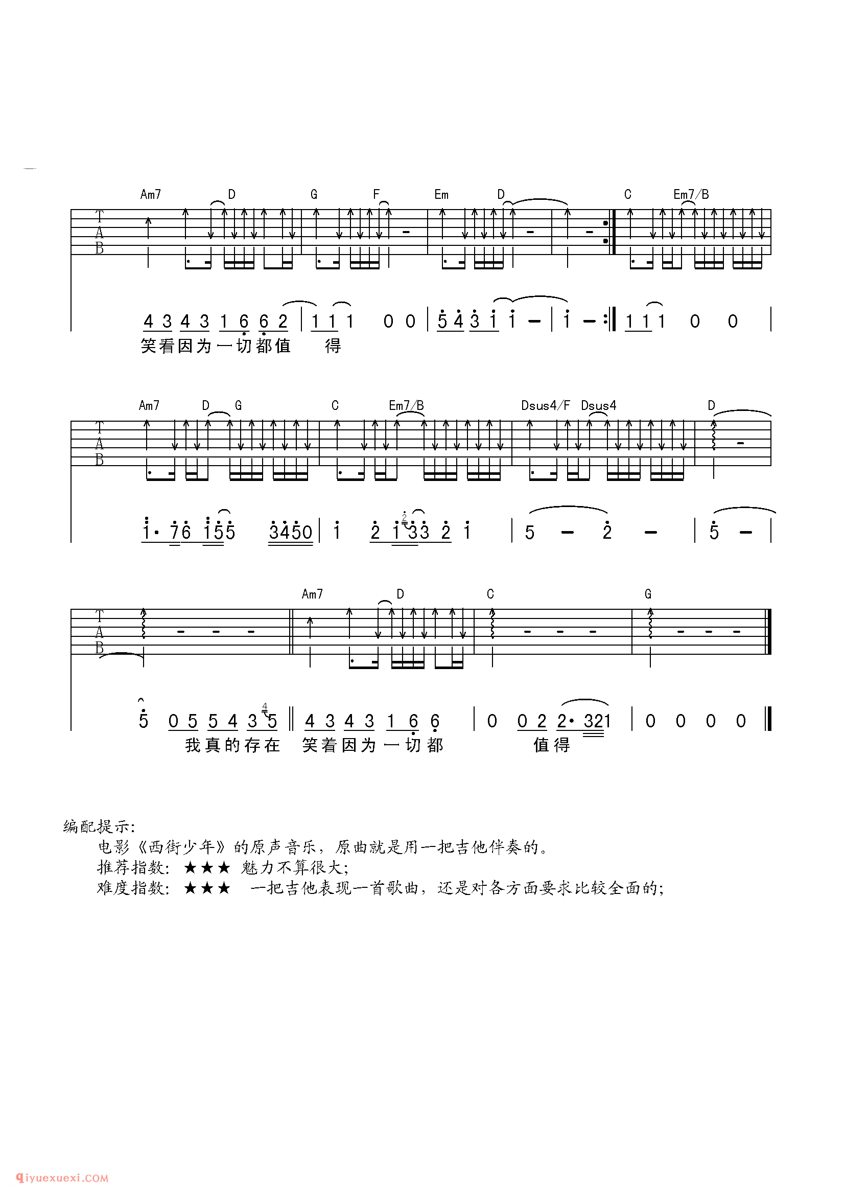 存在_5566_吉他弹唱谱