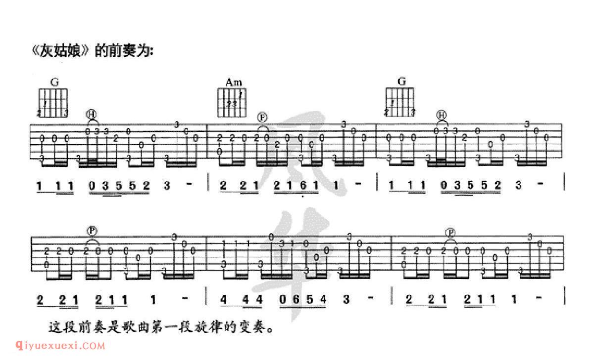 灰姑娘_吉他弹唱谱