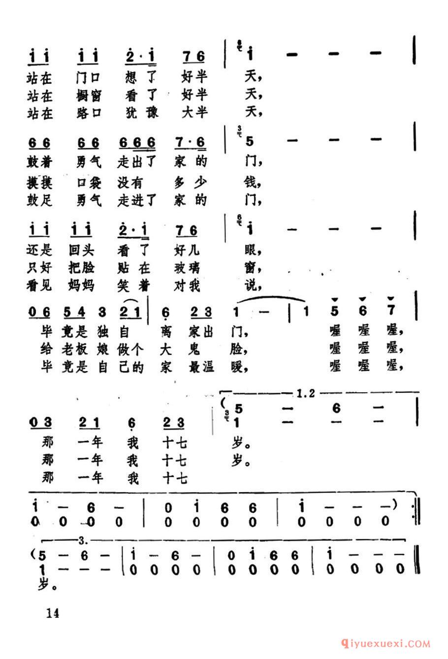 那一年我十七岁