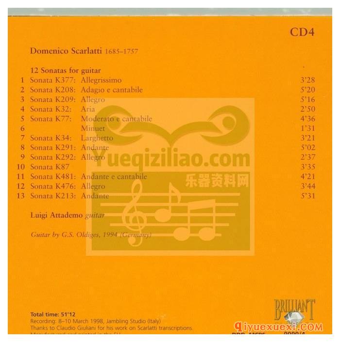 古典吉他作品合集下载 | The Classical Guitar Collection_Brilliant Classics 25CD音频